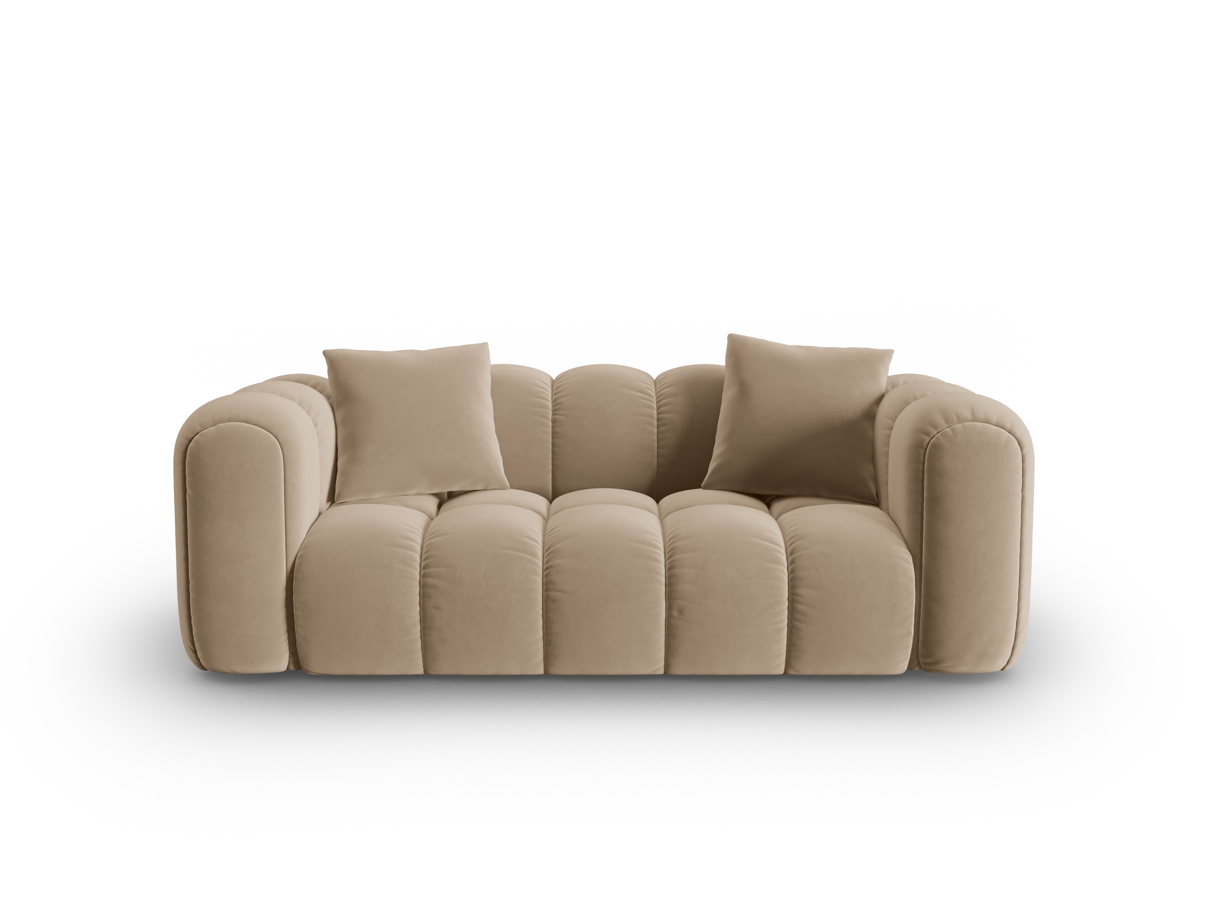 ASTRO sand velvet 3-seater sofa