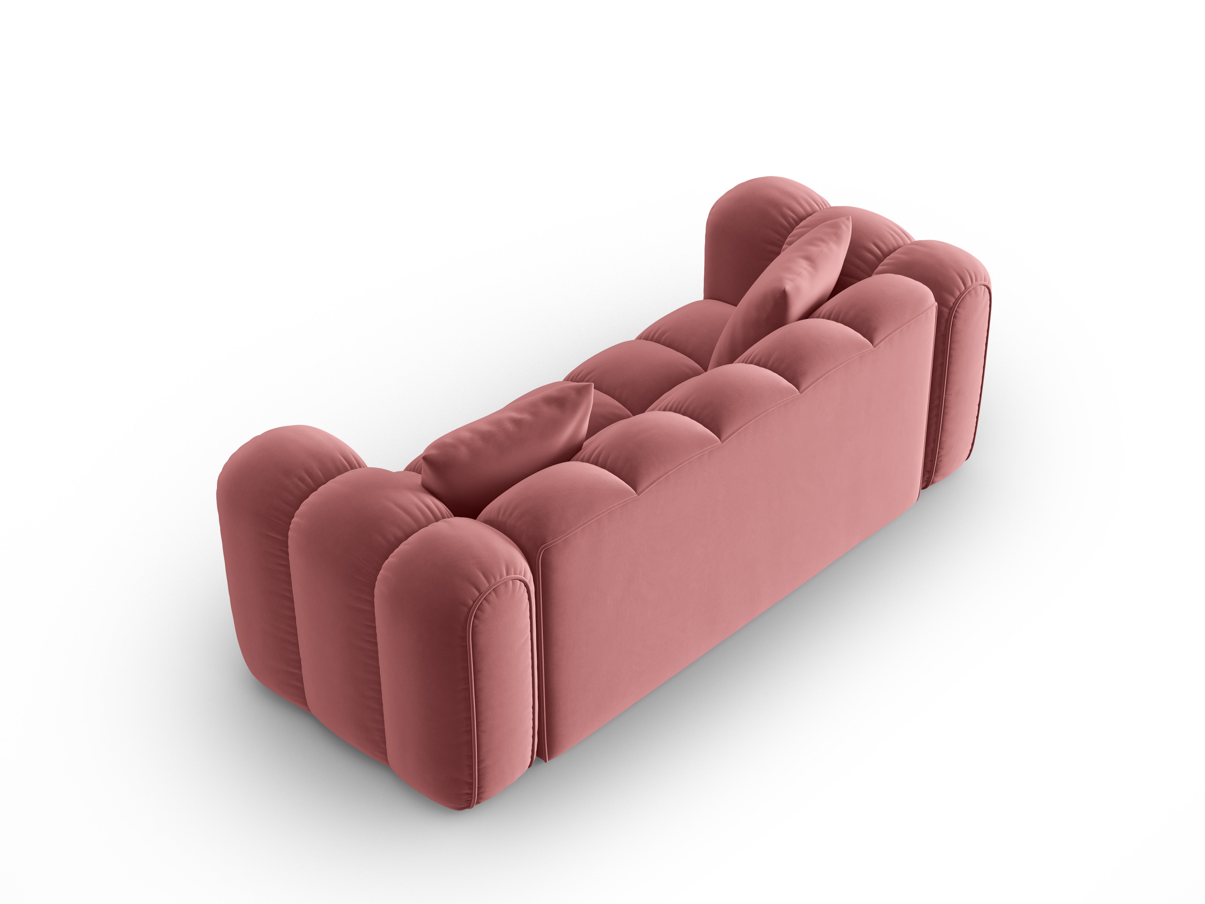 ASTRO pink velvet 3-seater sofa
