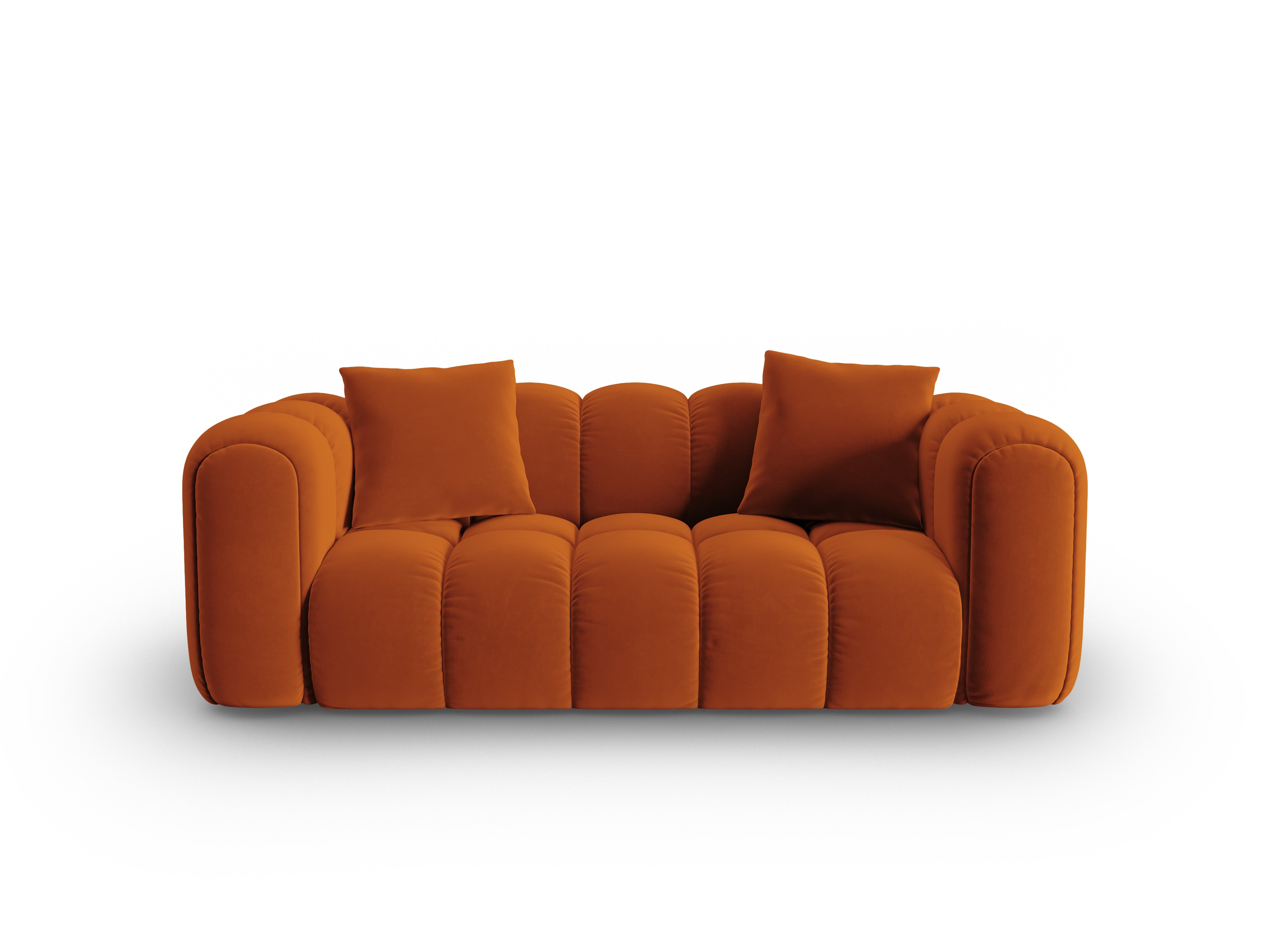 ASTRO rust velvet 3-seater sofa