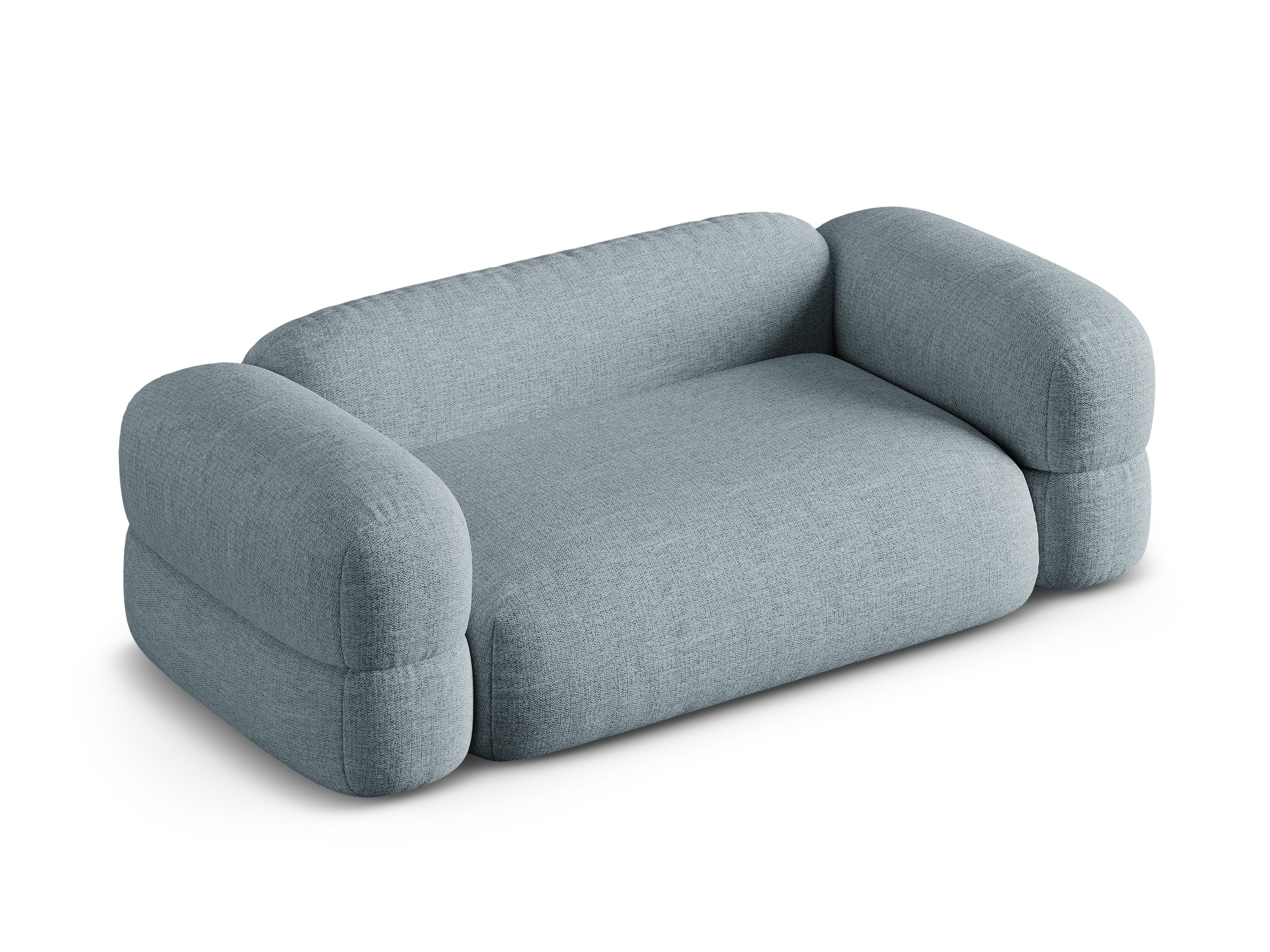 3-seater Sofa ROGER blue chenille