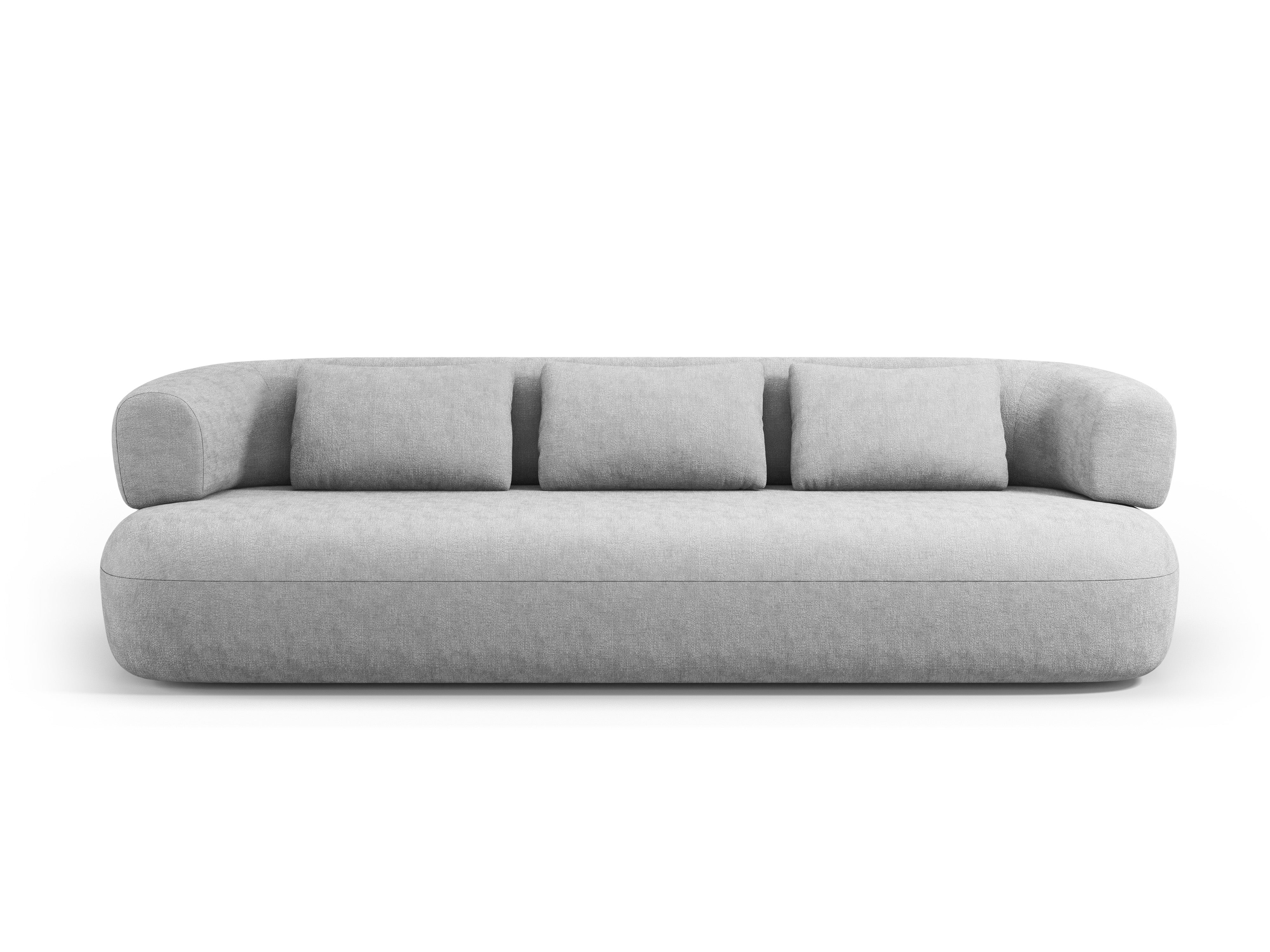 Sofa pro 3,5 osoby ALDRIN šedý šenil