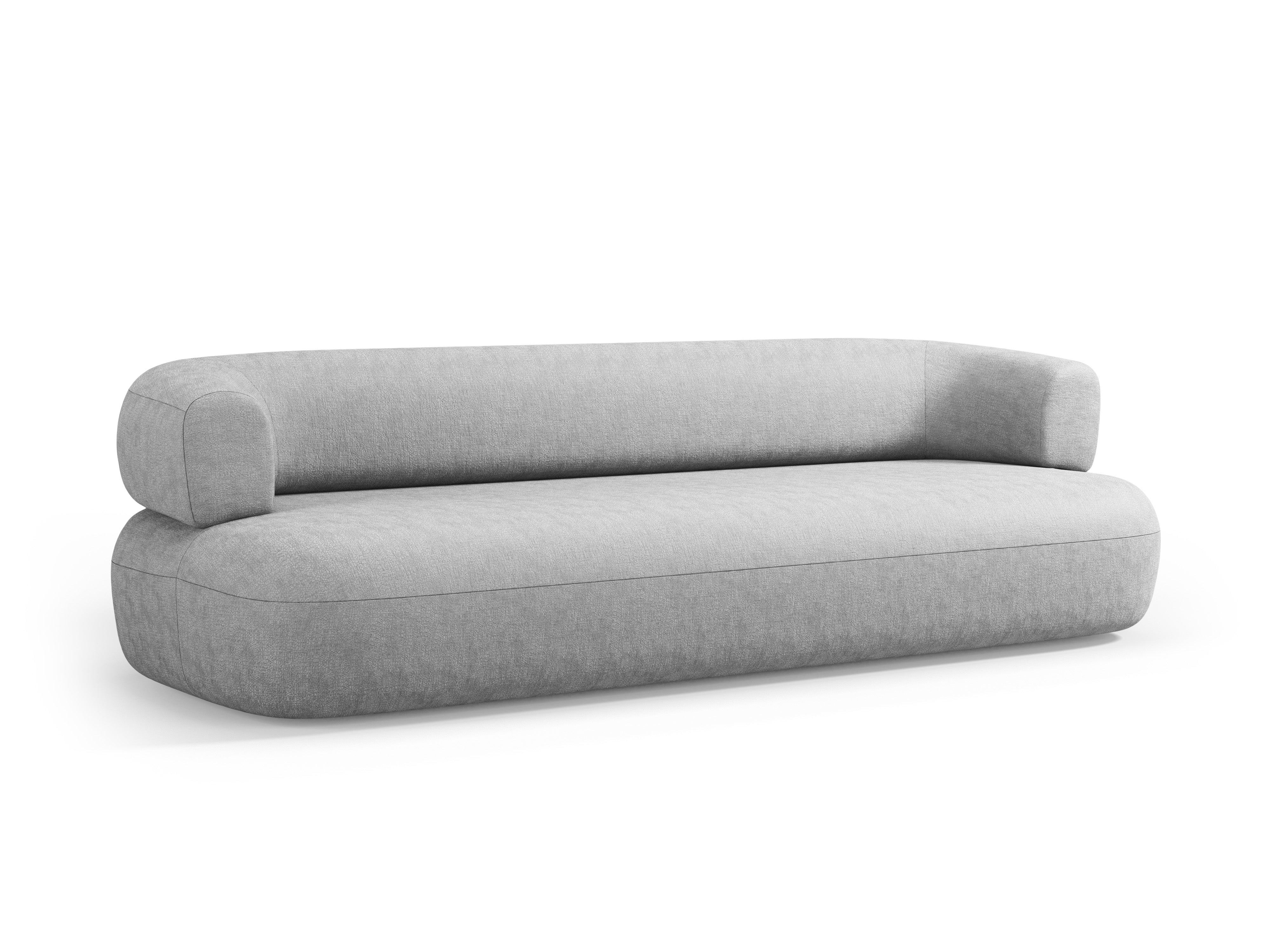 Sofa pro 3,5 osoby ALDRIN šedý šenil