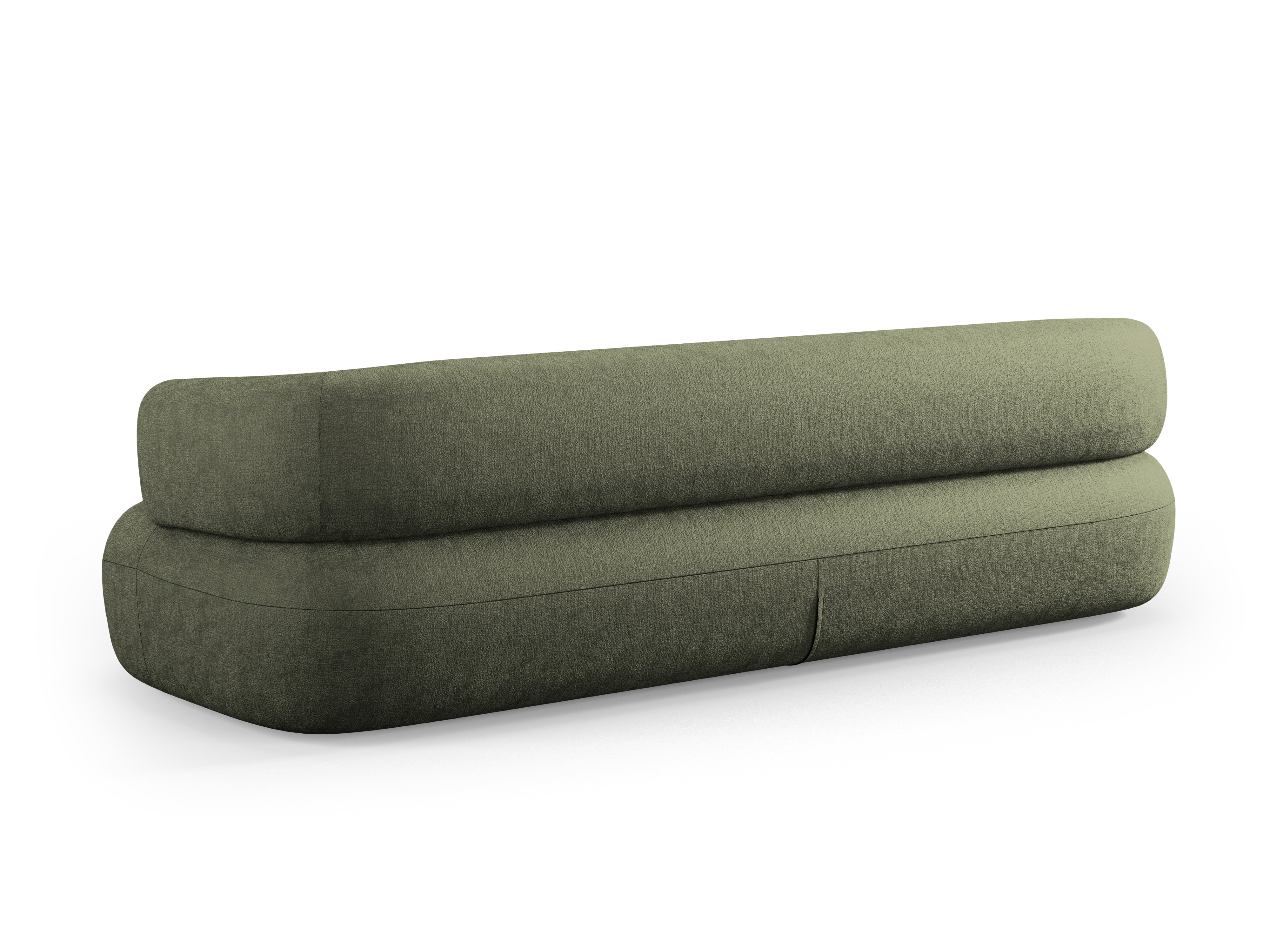 Sofa pro 3,5 osoby ALDRIN v zeleném šenilu