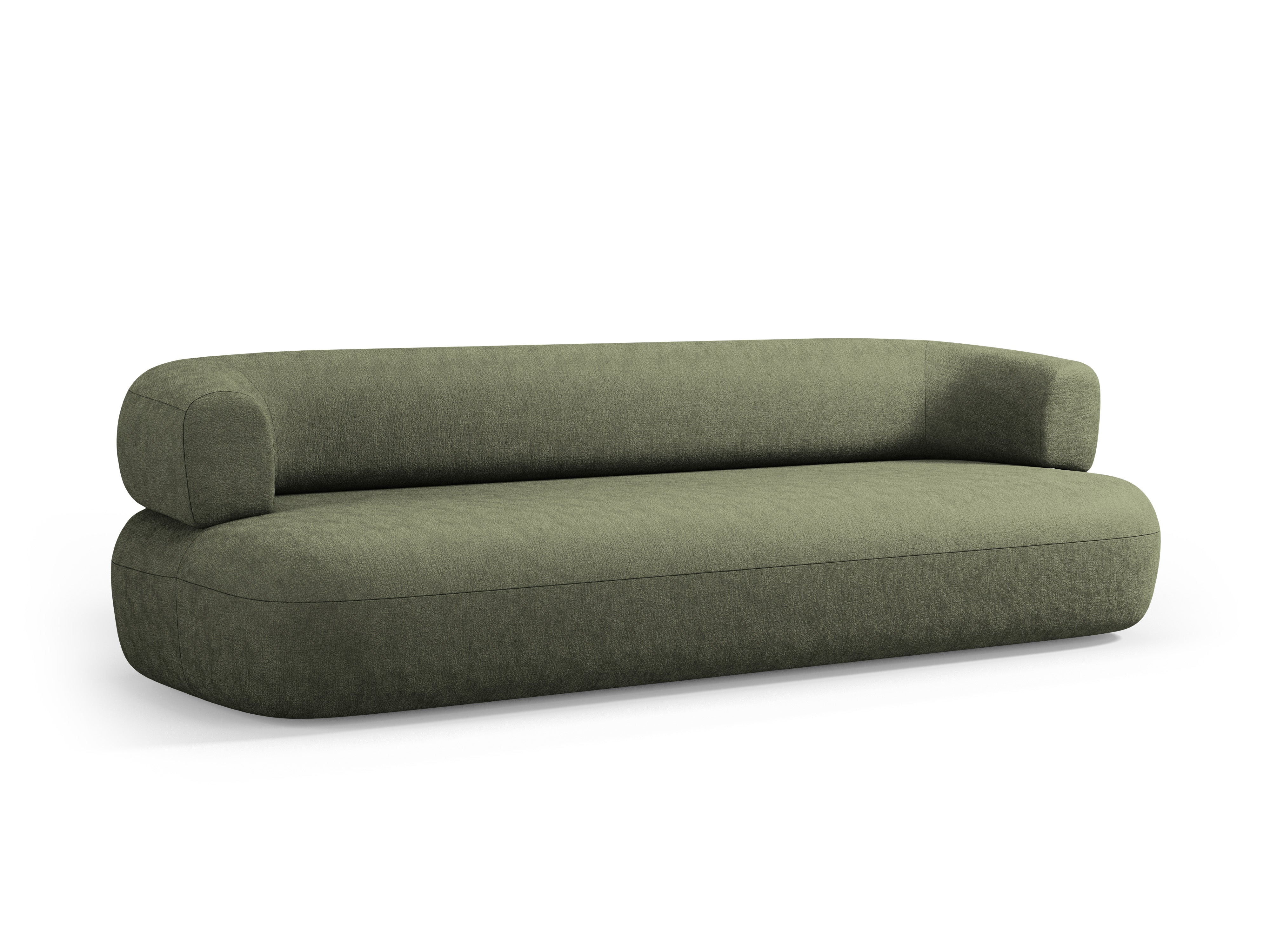 Sofa pro 3,5 osoby ALDRIN v zeleném šenilu