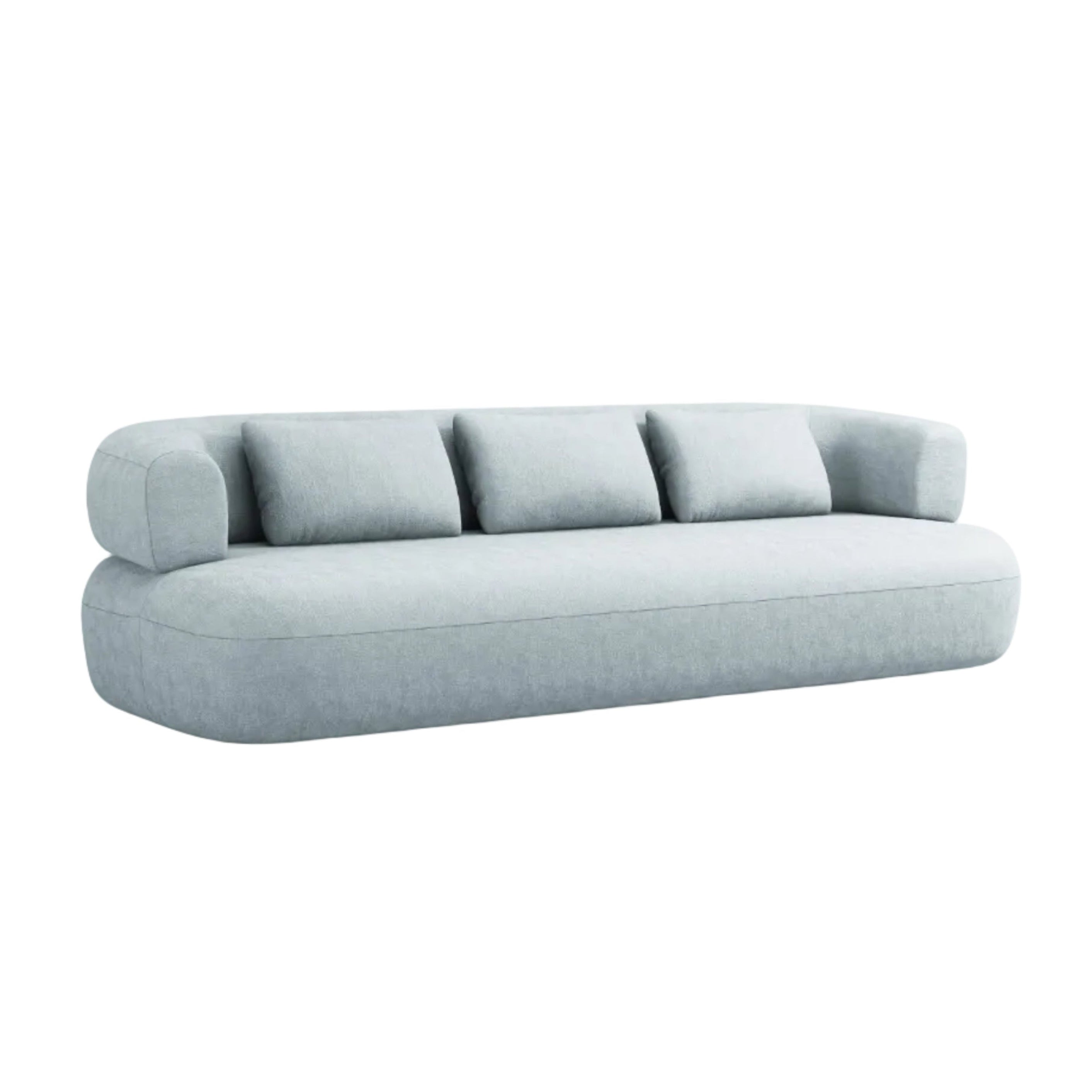 Sofa pro 3,5 osoby ALDRIN v modrém šenilu
