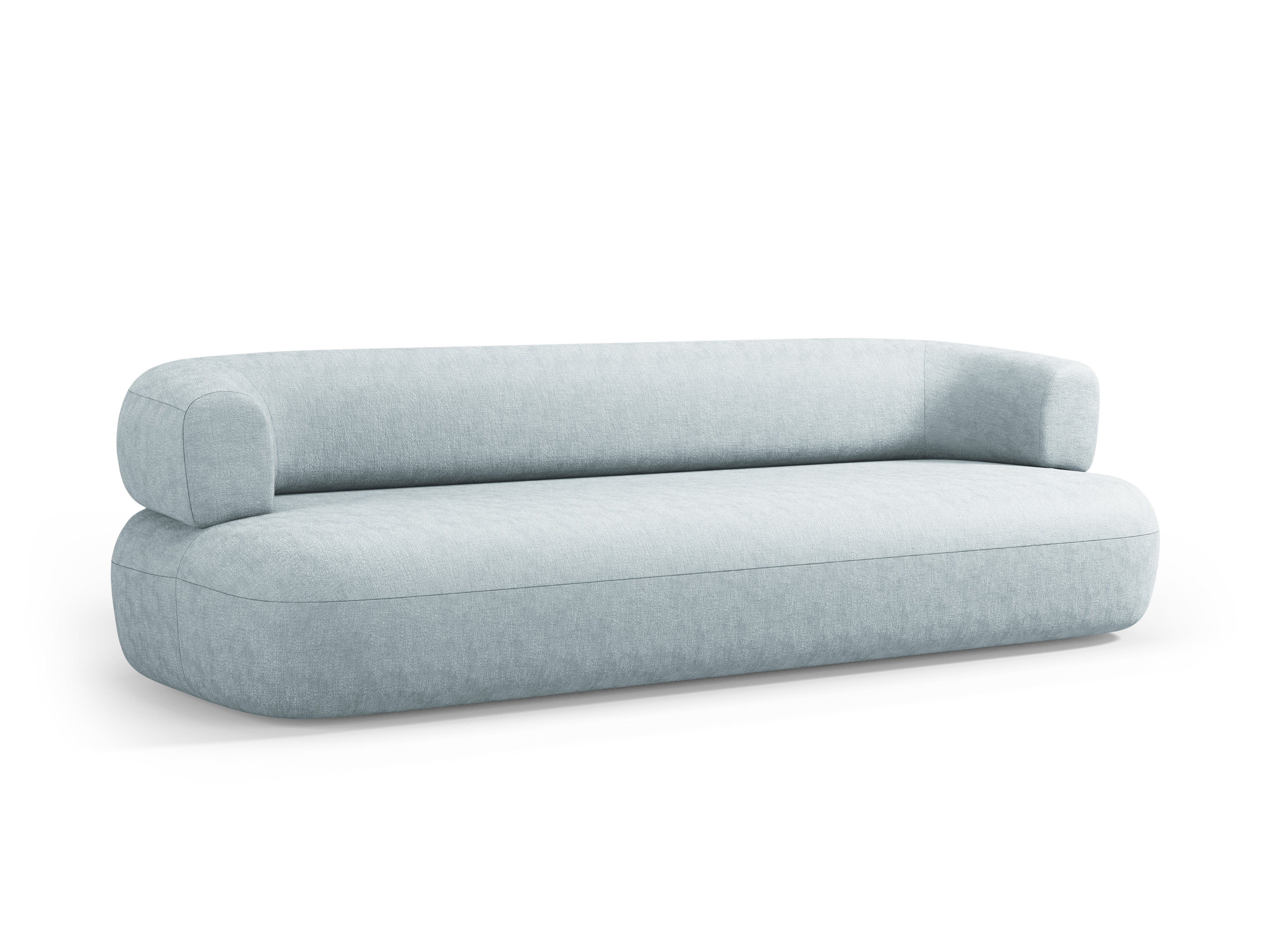 Sofa pro 3,5 osoby ALDRIN v modrém šenilu
