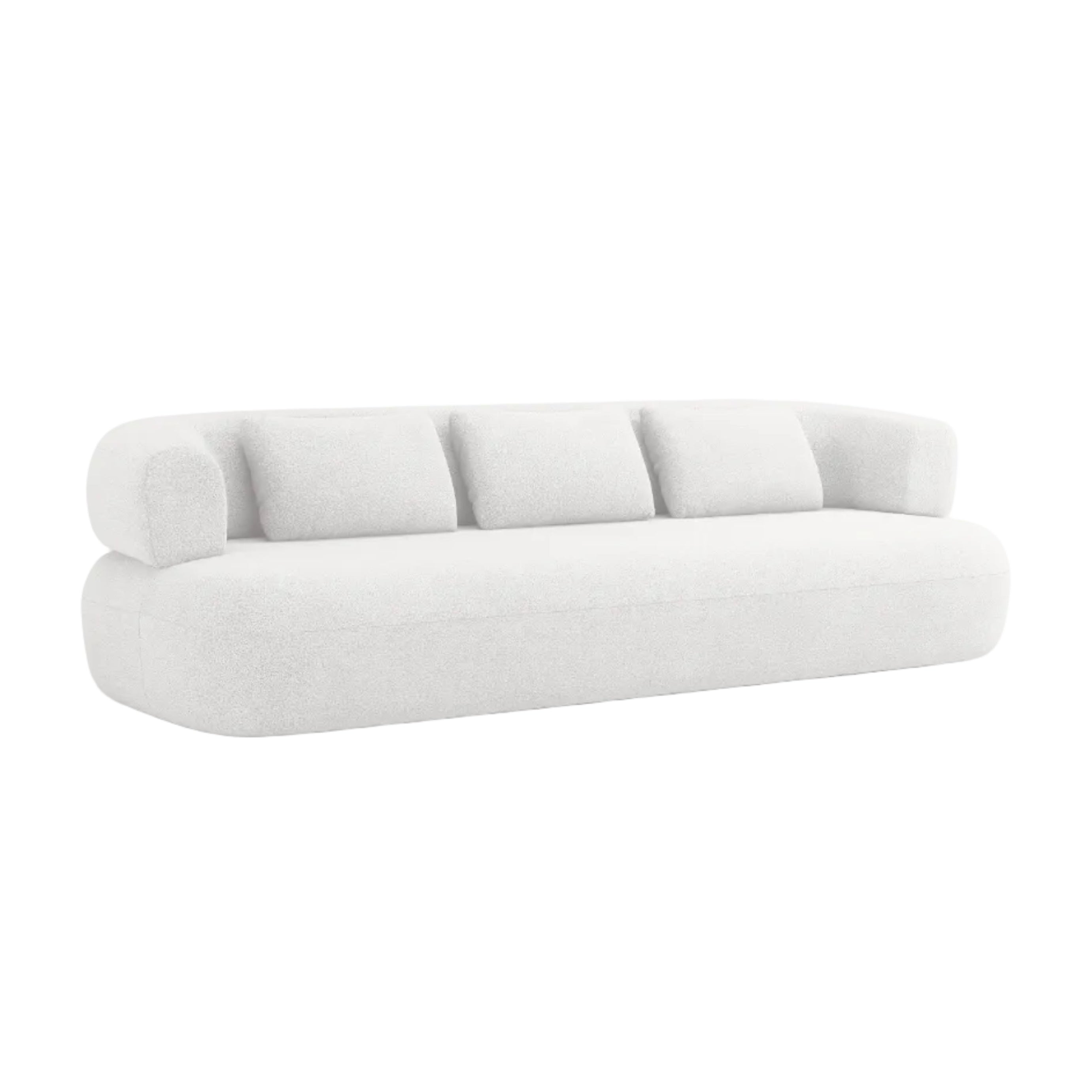 Sofa pro 3,5 osoby ALDRIN bílý boucle