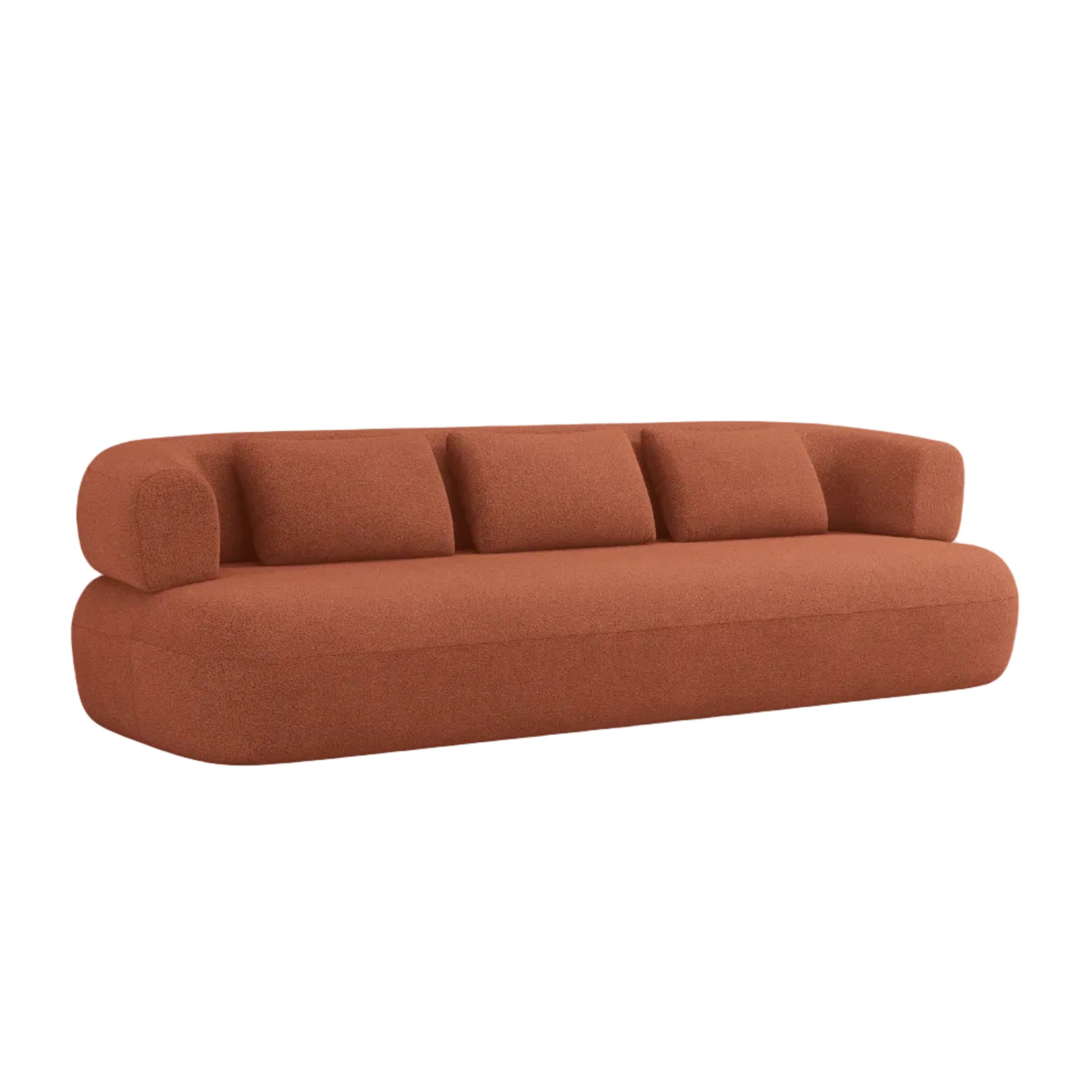Sofa pro 3,5 osoby ALDRIN cihlová boucle