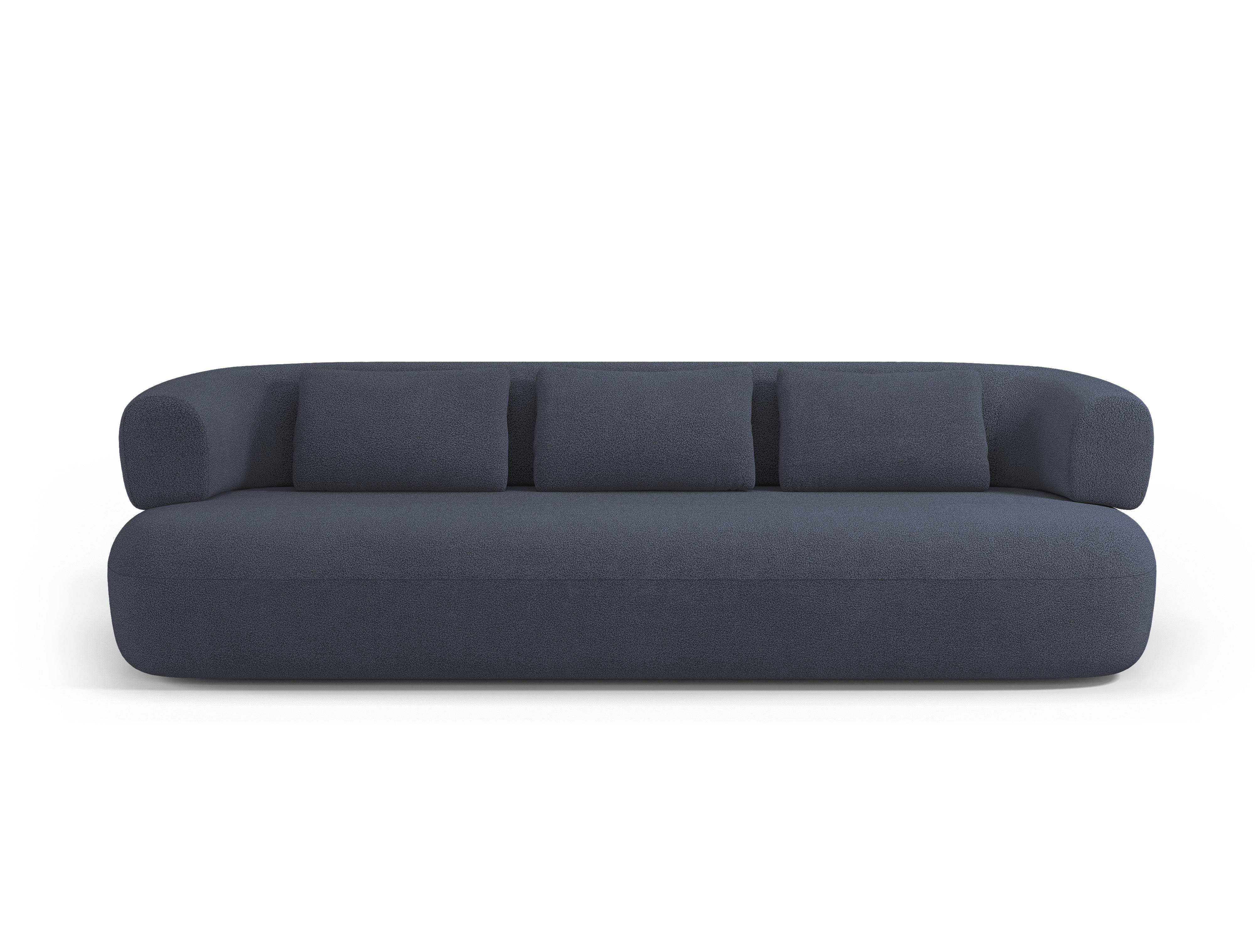 Sofa pro 3,5 osoby ALDRIN v granátovém bouclé.