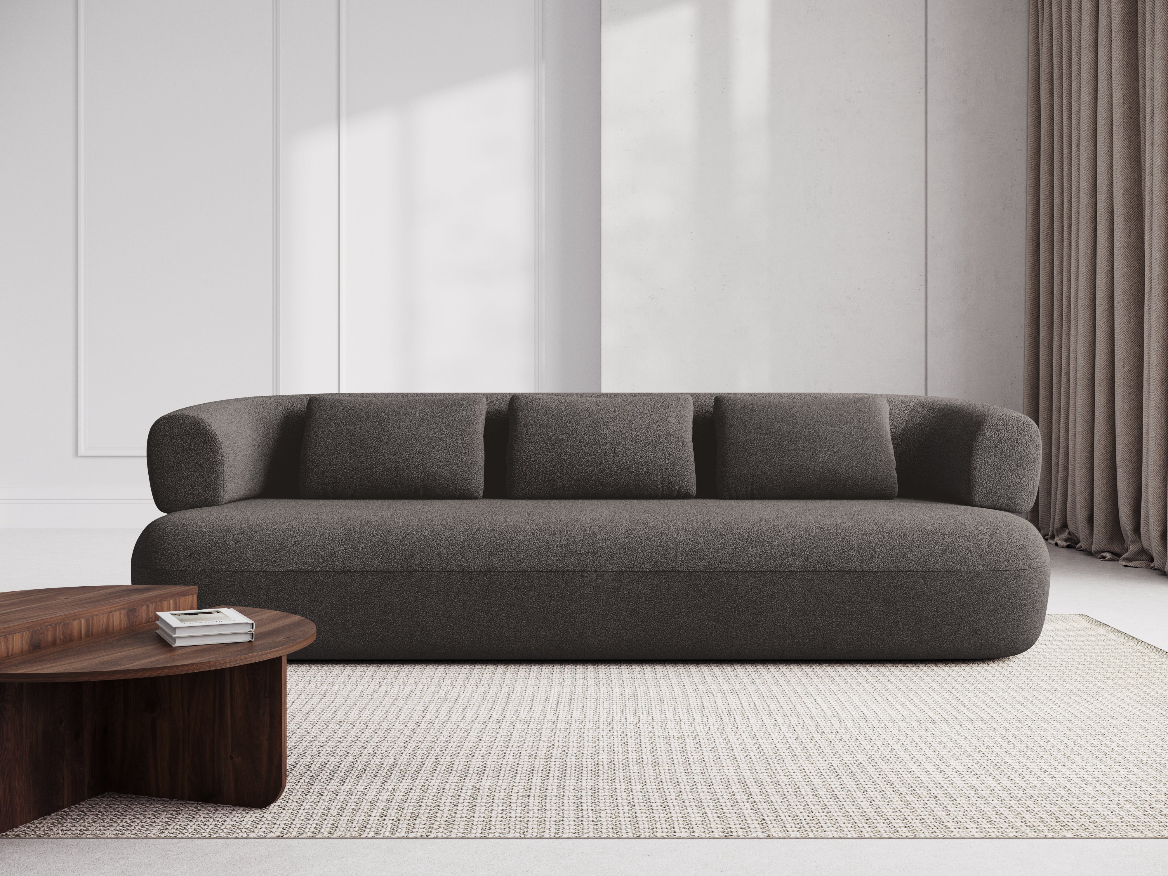 Sofa pro 3,5 osoby ALDRIN šedý boucle