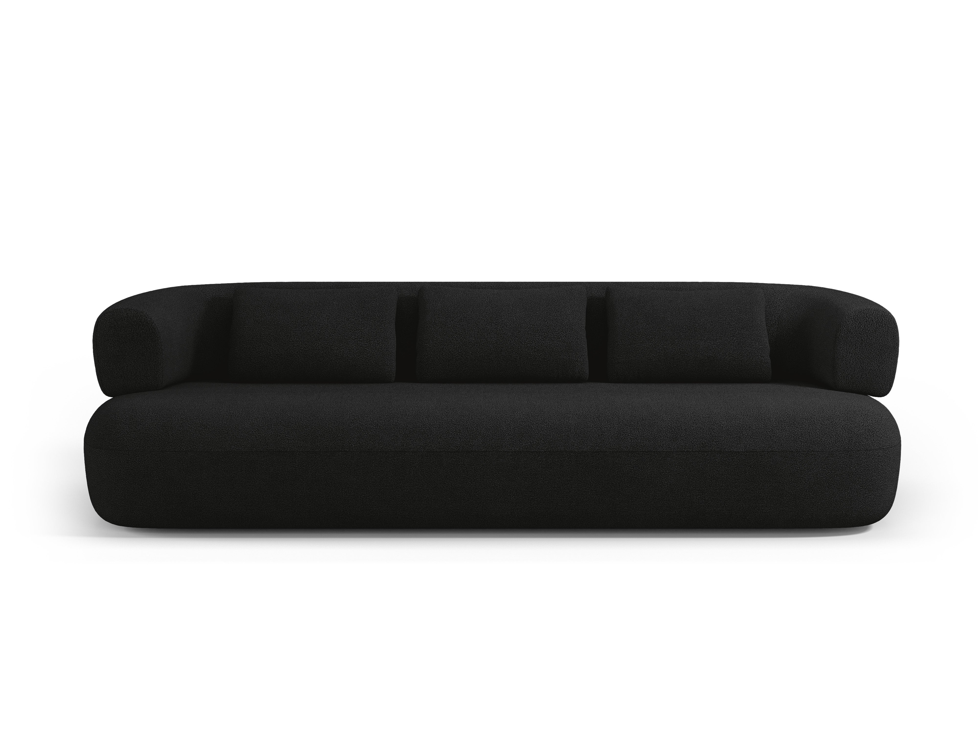 Sofa pro 3,5 osoby ALDRIN černý boucle
