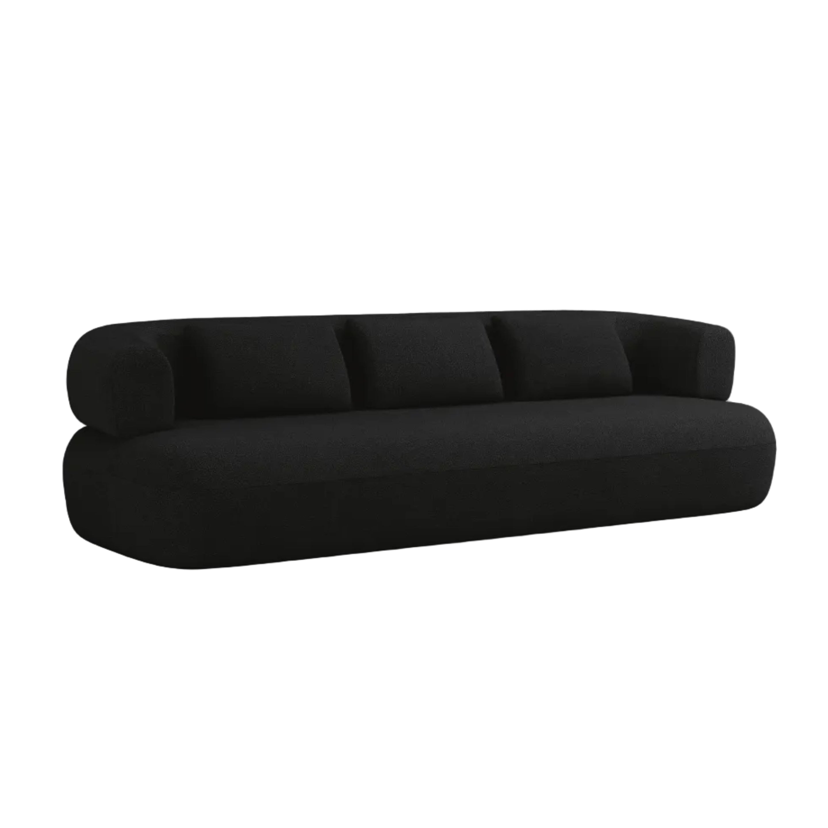 Sofa pro 3,5 osoby ALDRIN černý boucle