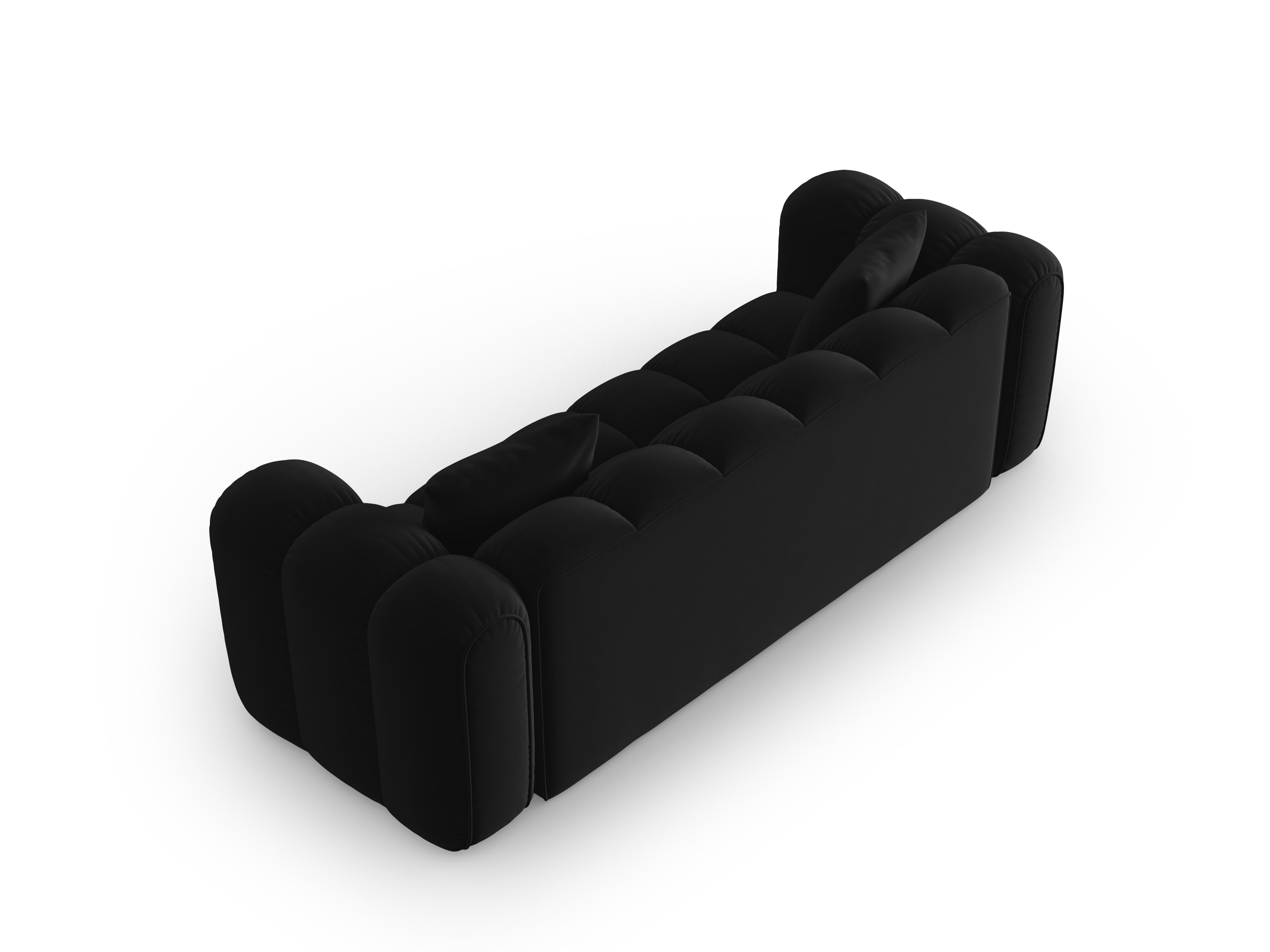 Velvet sofa for 4 people ASTRO black