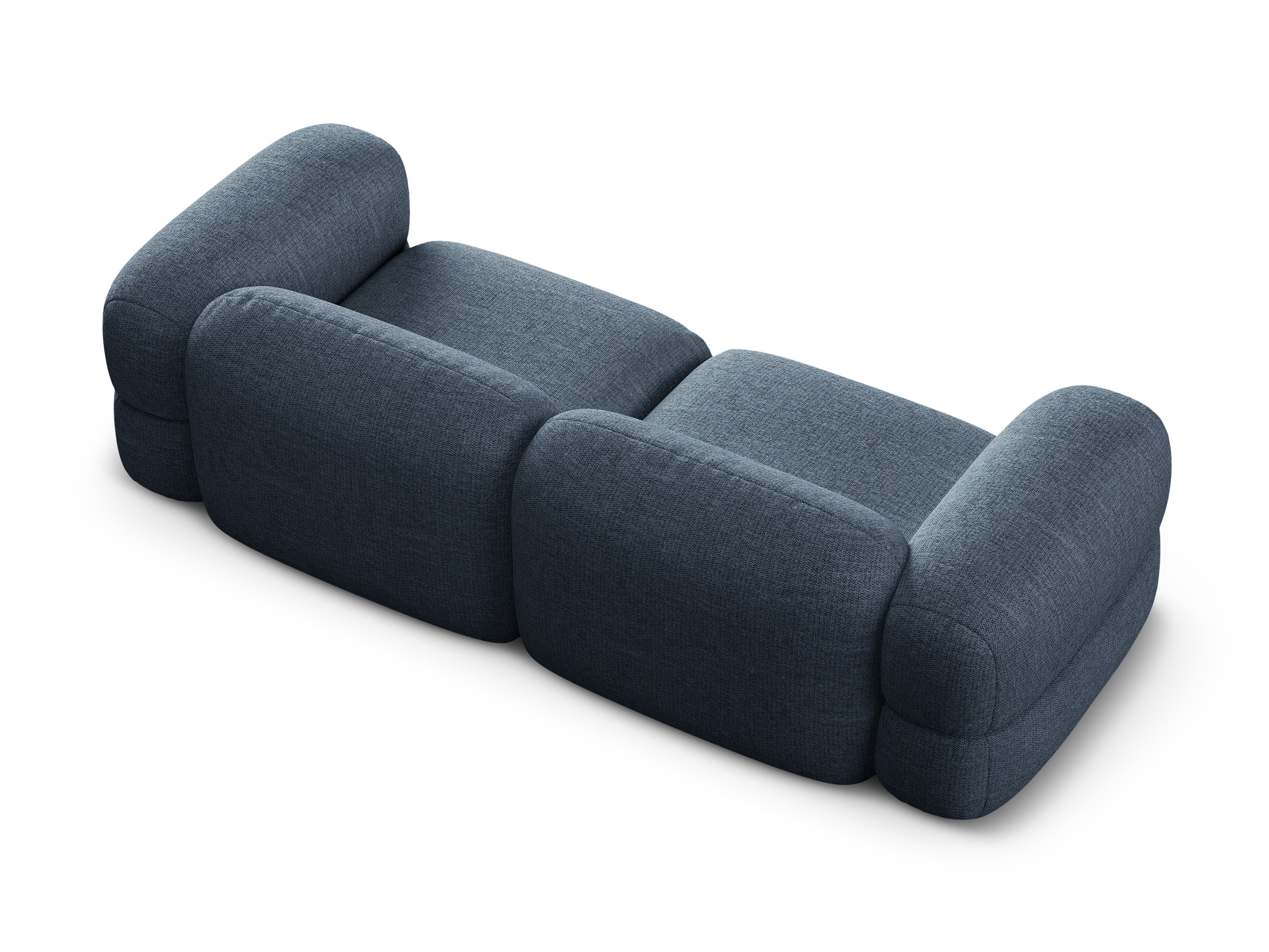 4-seater Sofa ROGER dark blue chenille