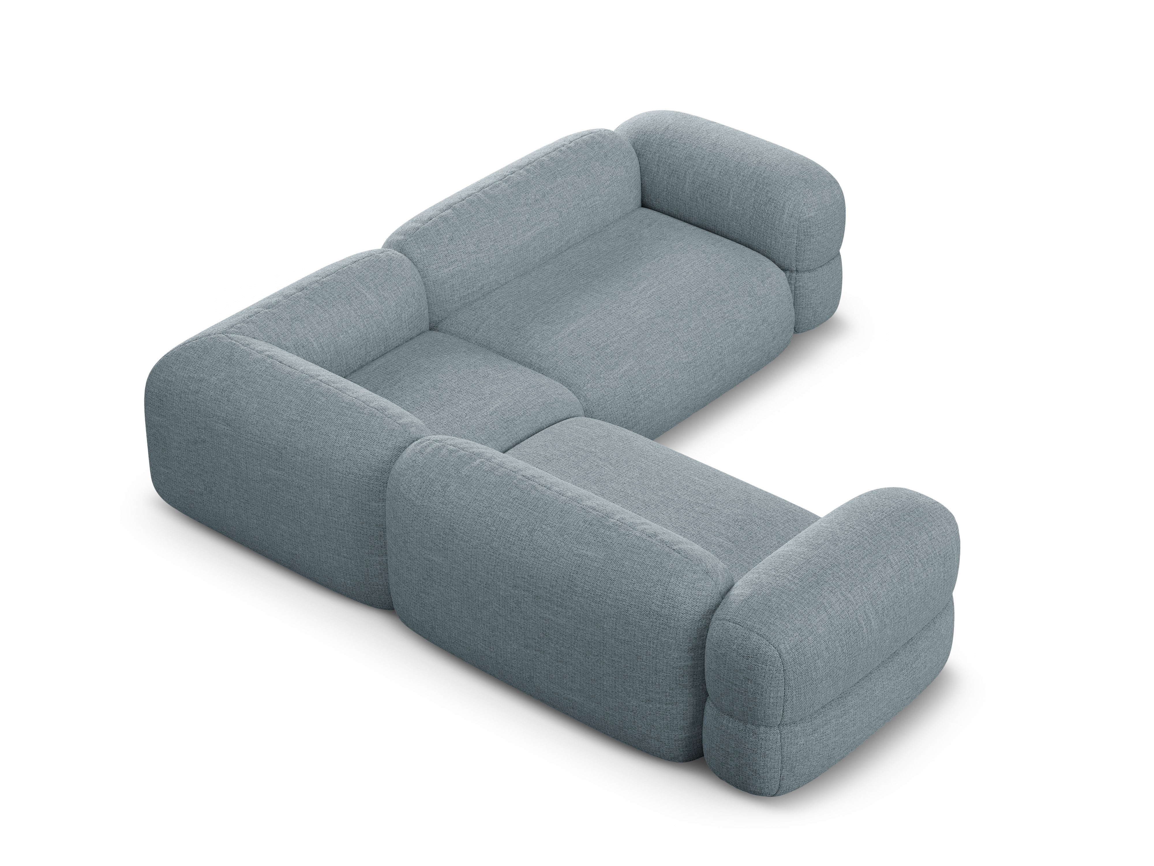 Symmetrical Corner Sofa ROGER Blue Chenille