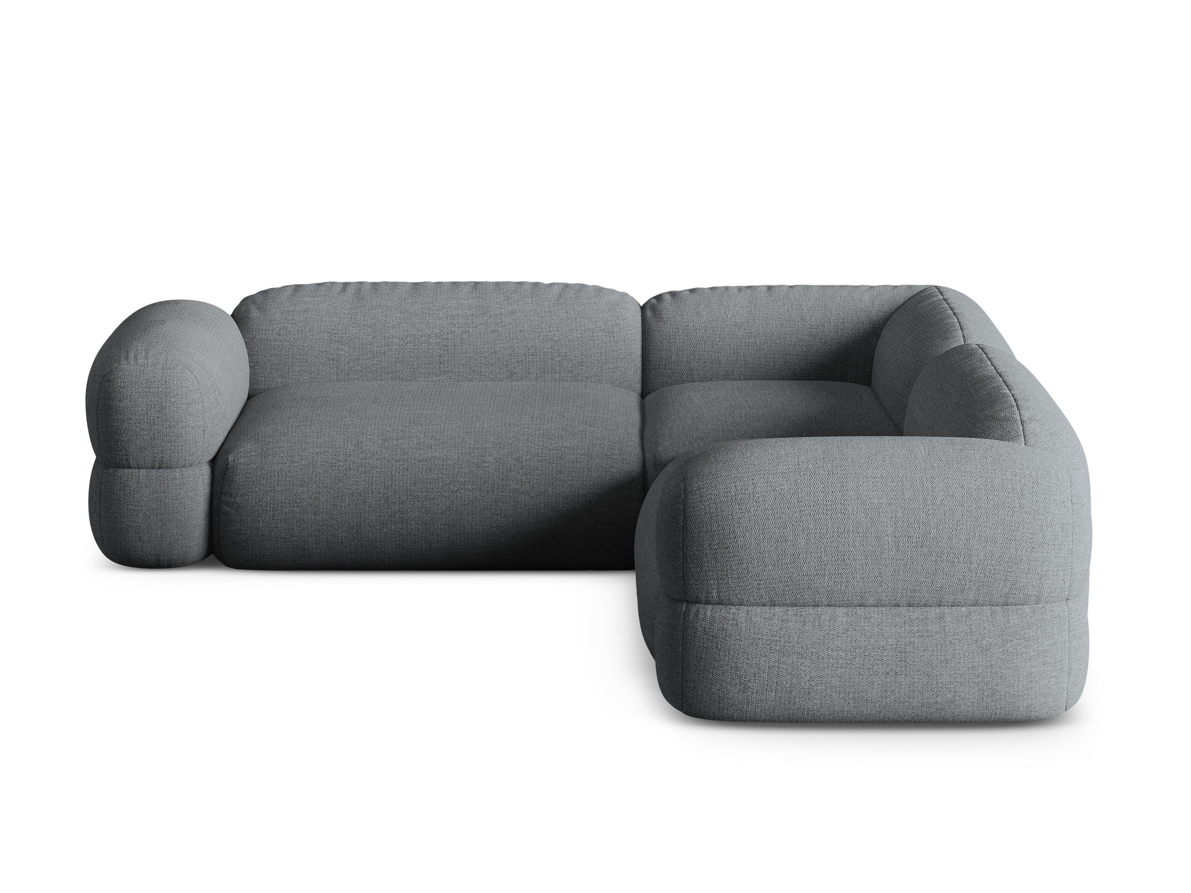 Symmetrical Corner Sofa ROGER Gray Chenille