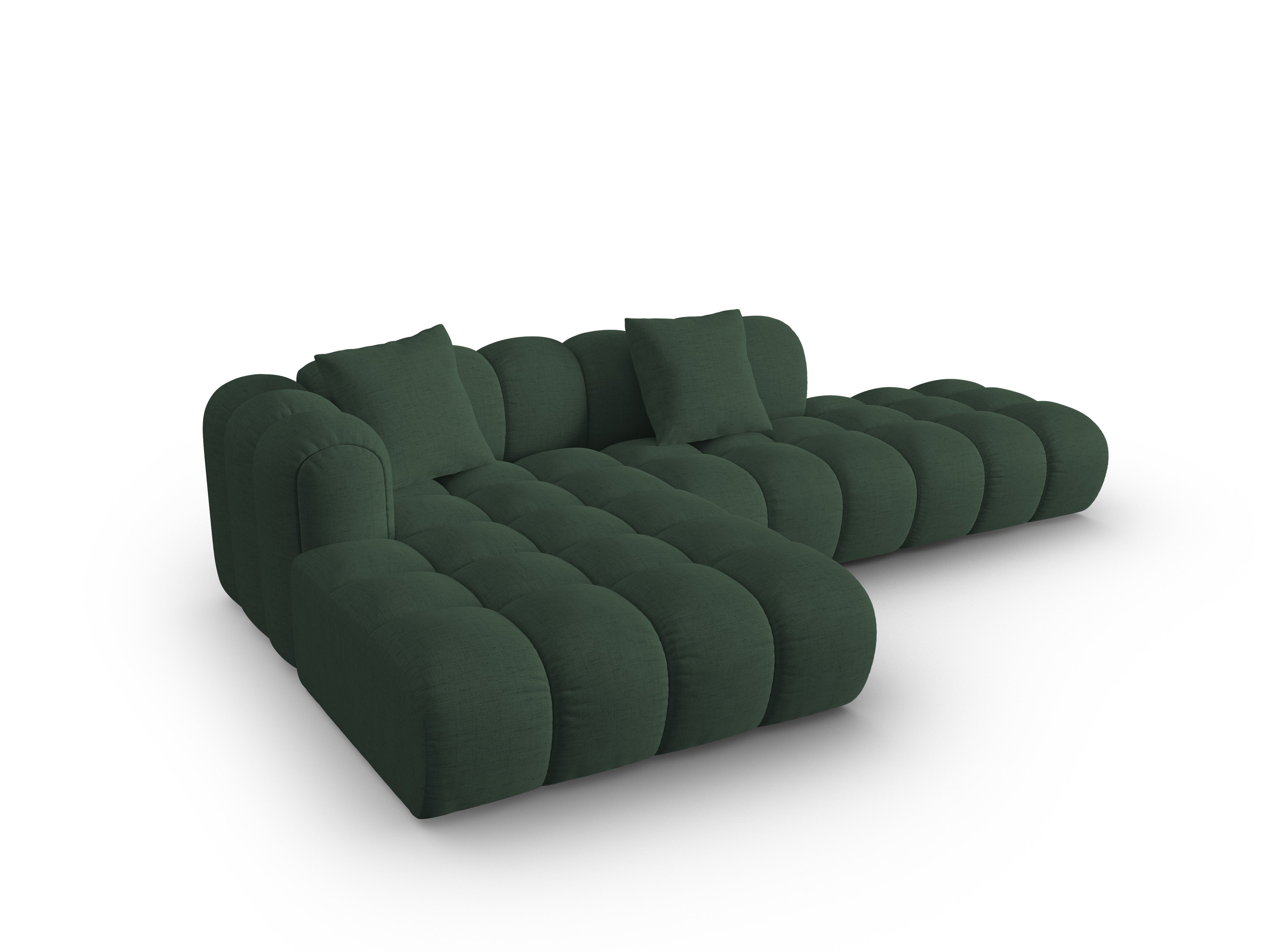 Open left corner sofa ASTRO sea green chenille