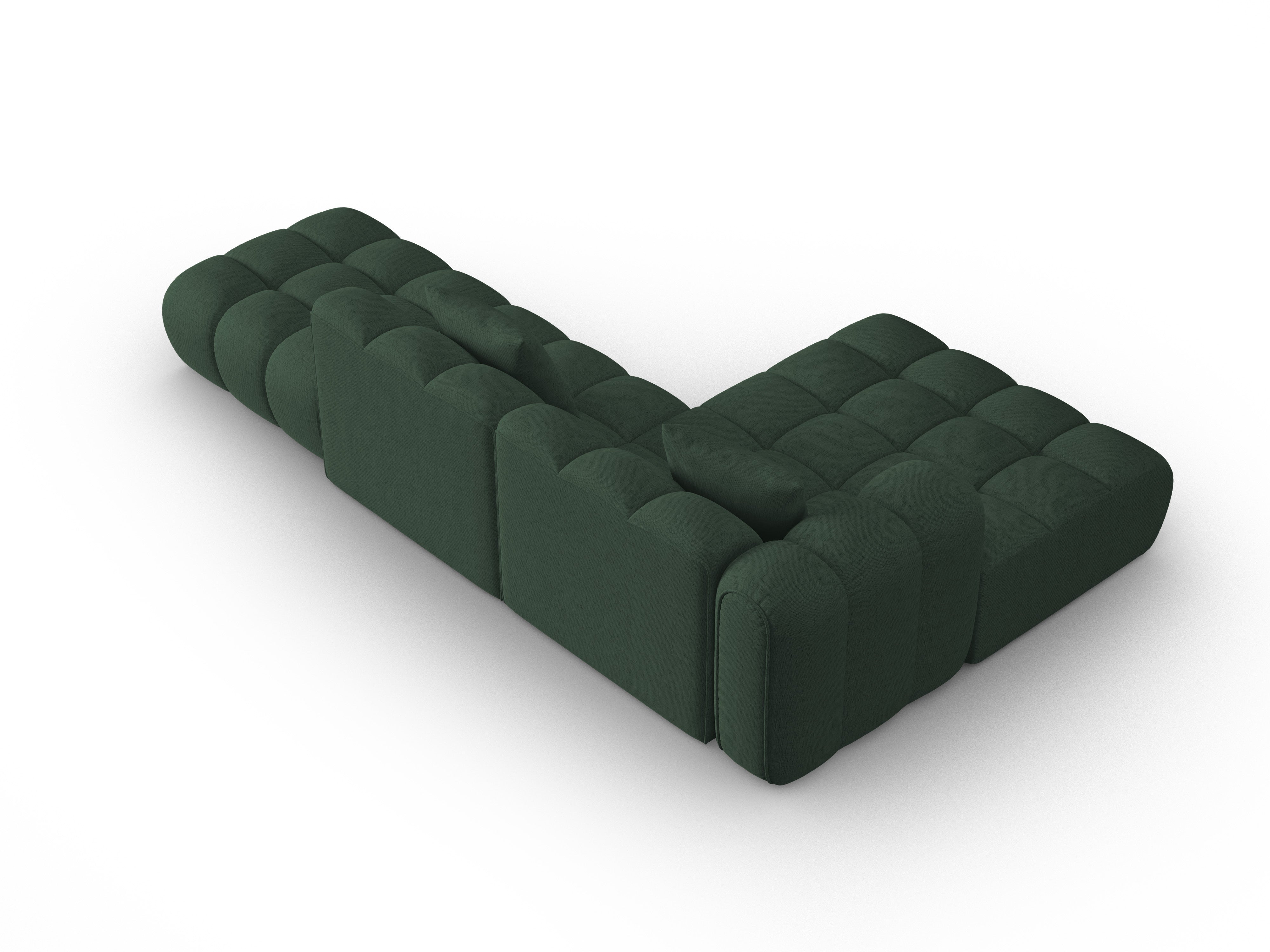 Open left corner sofa ASTRO sea green chenille