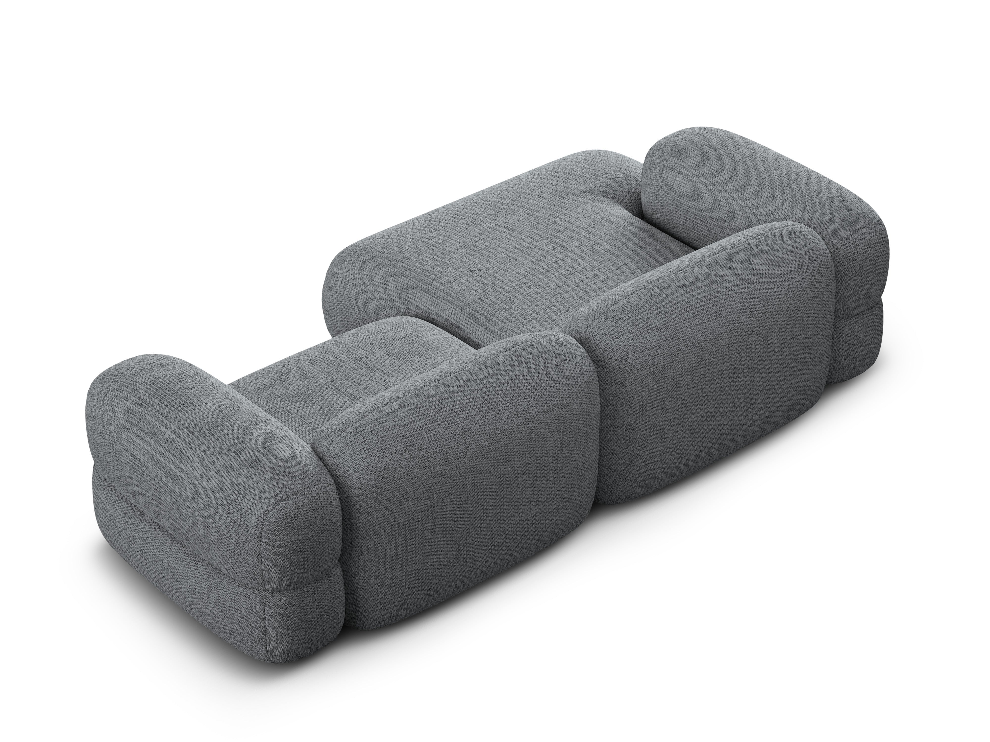 Rohová sedačka ROGER šedý šenil