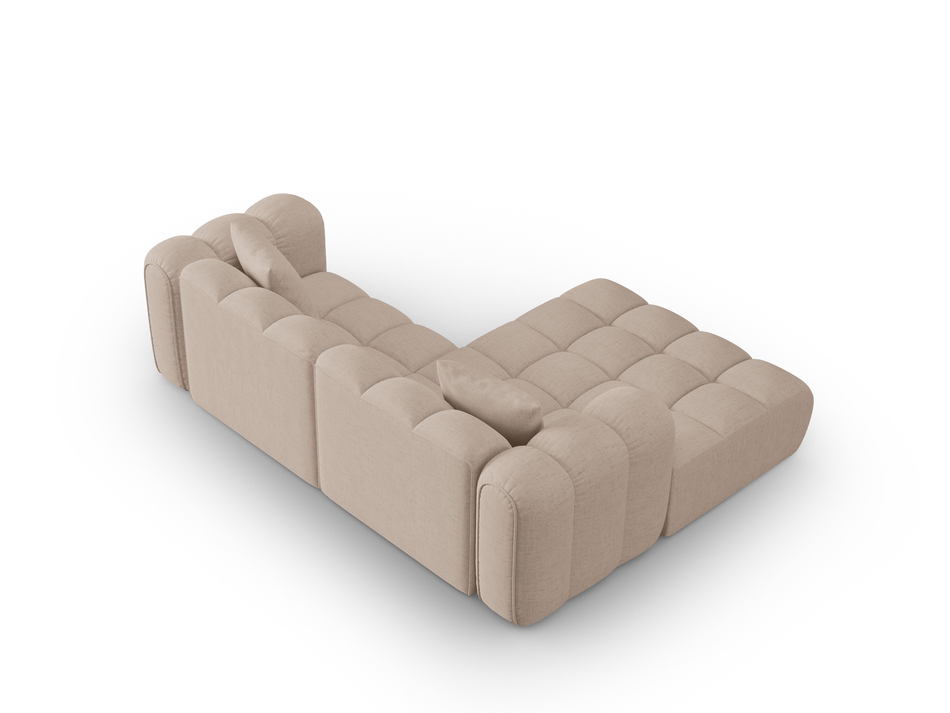 Rohová sedačka pro 3 osoby levostranná ASTRO cappuccino szenil