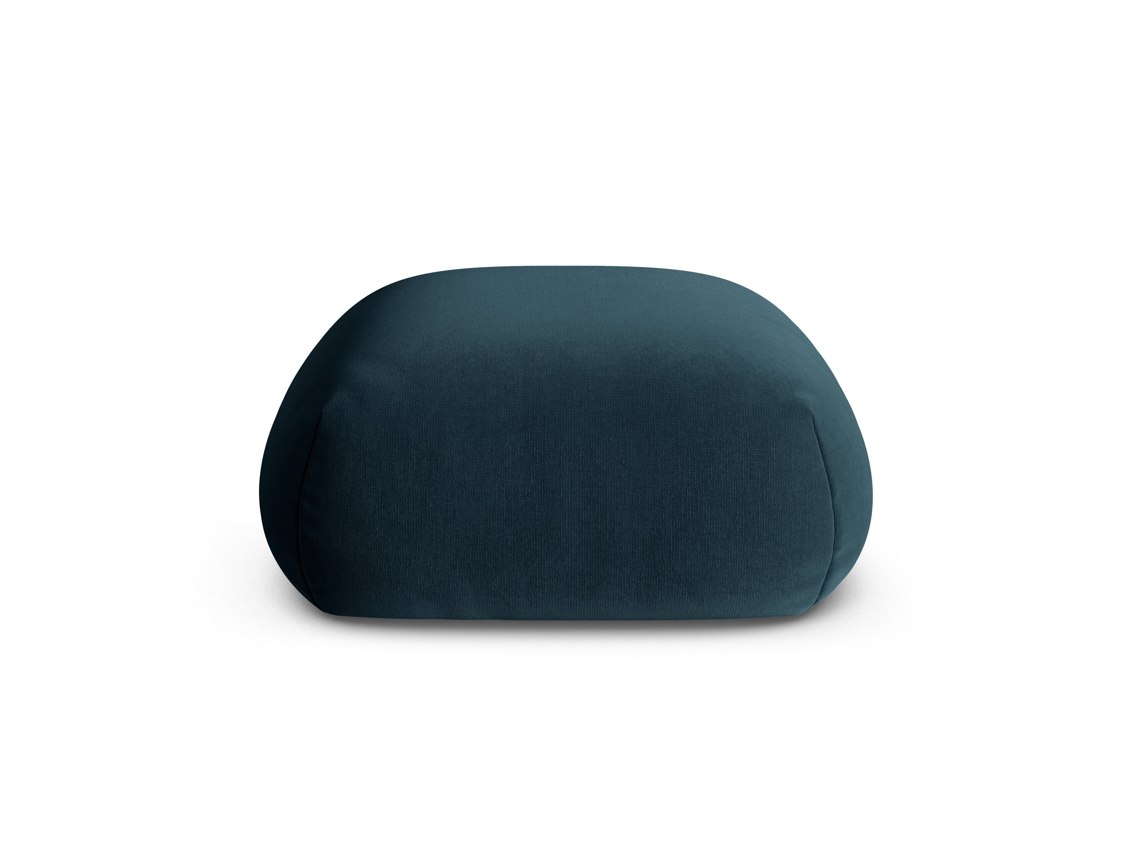 Velvet pouf ROGER petrol blue