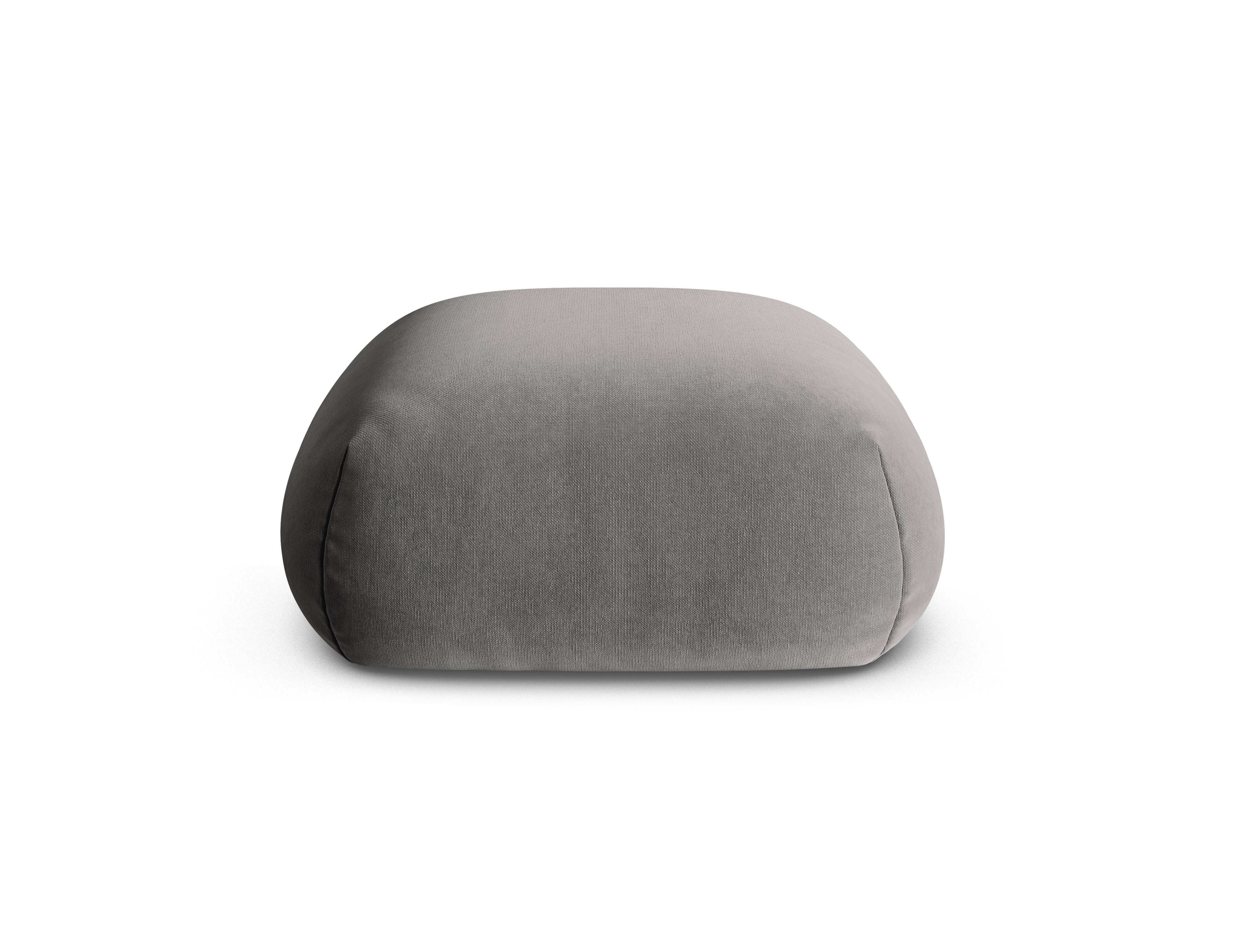 Gray Velvet Pouf ROGER