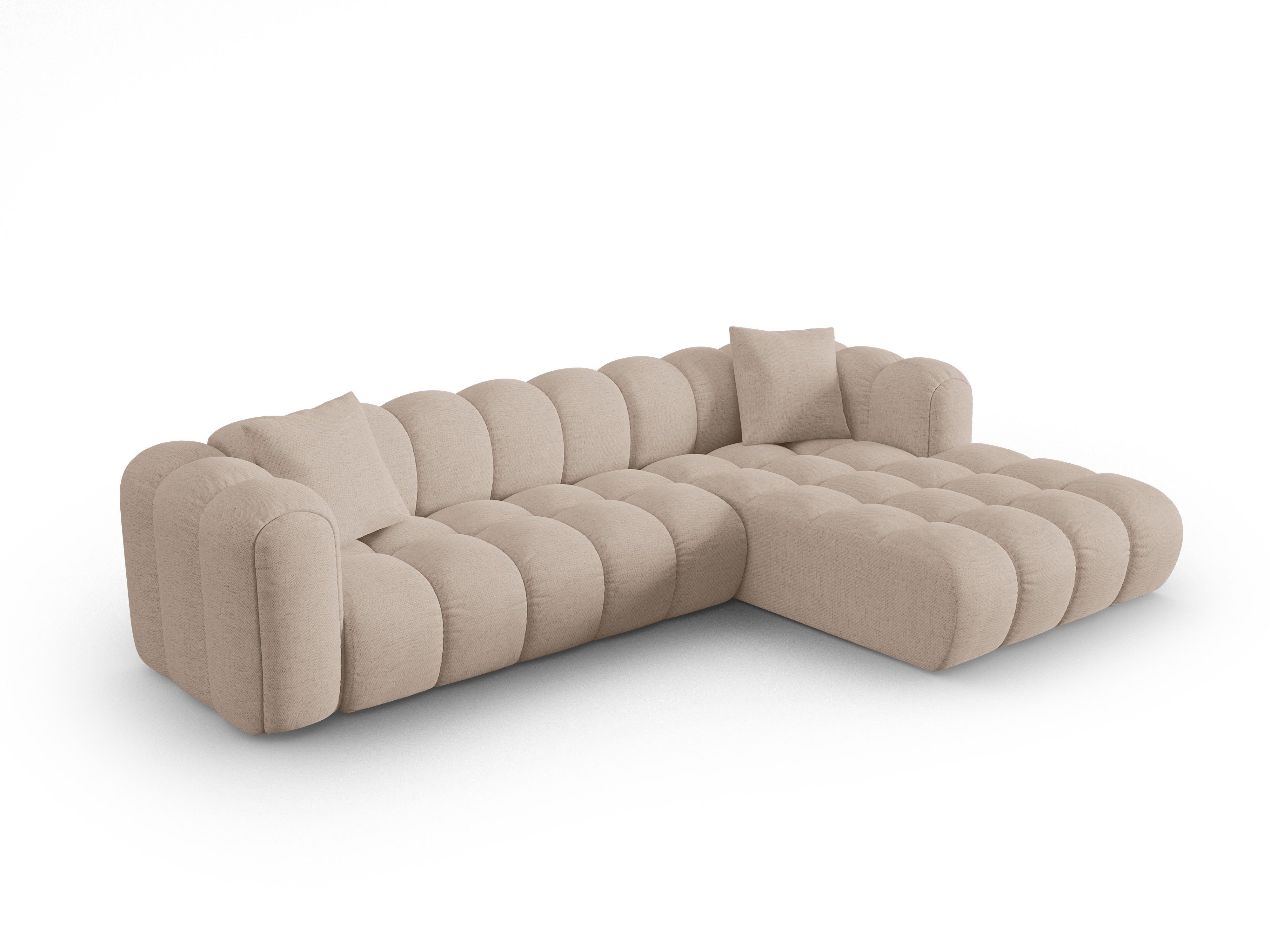4-seater right-facing corner sofa ASTRO cappuccino chenille