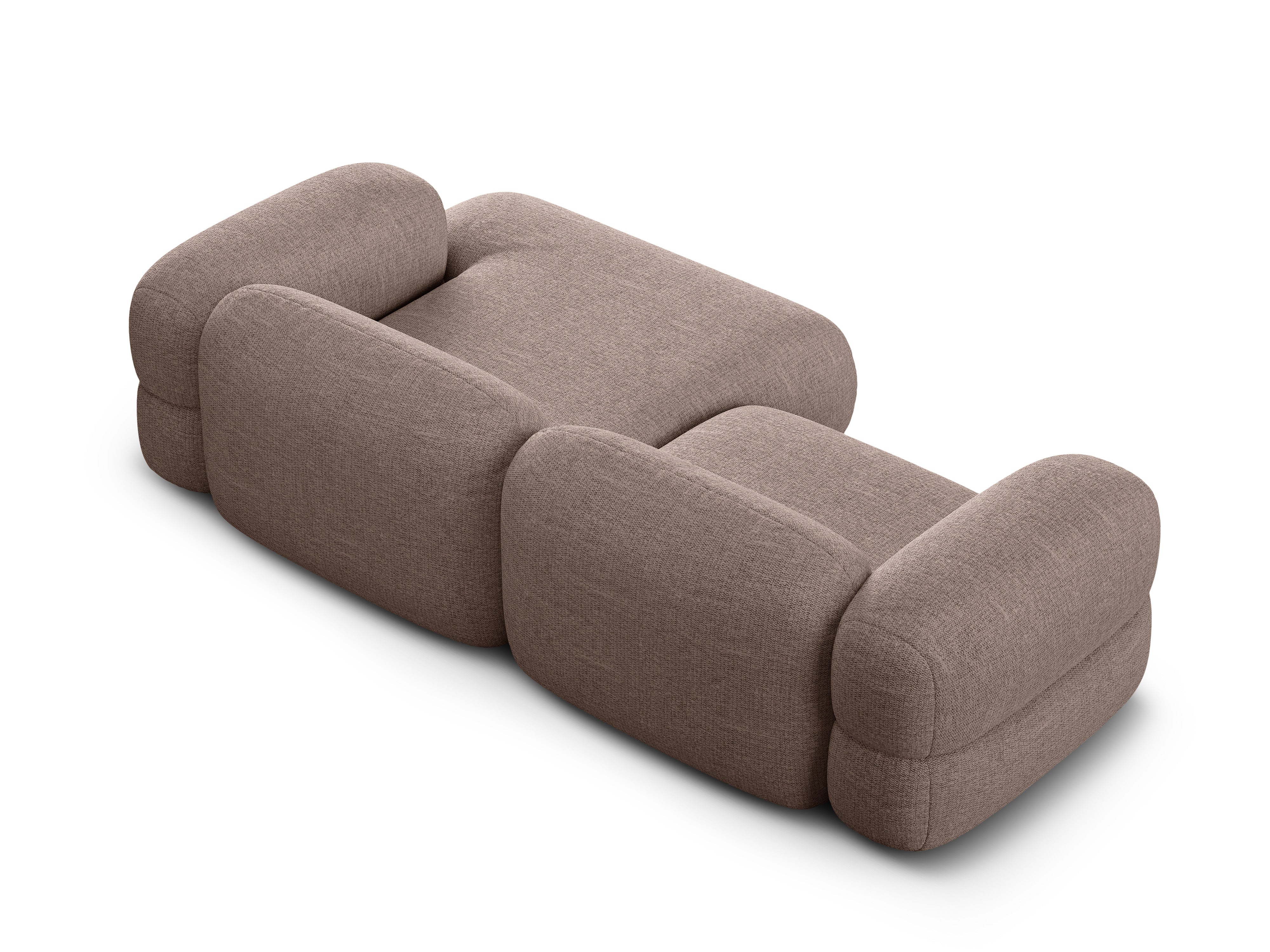 Right-sided corner sofa ROGER cappuccino chenille