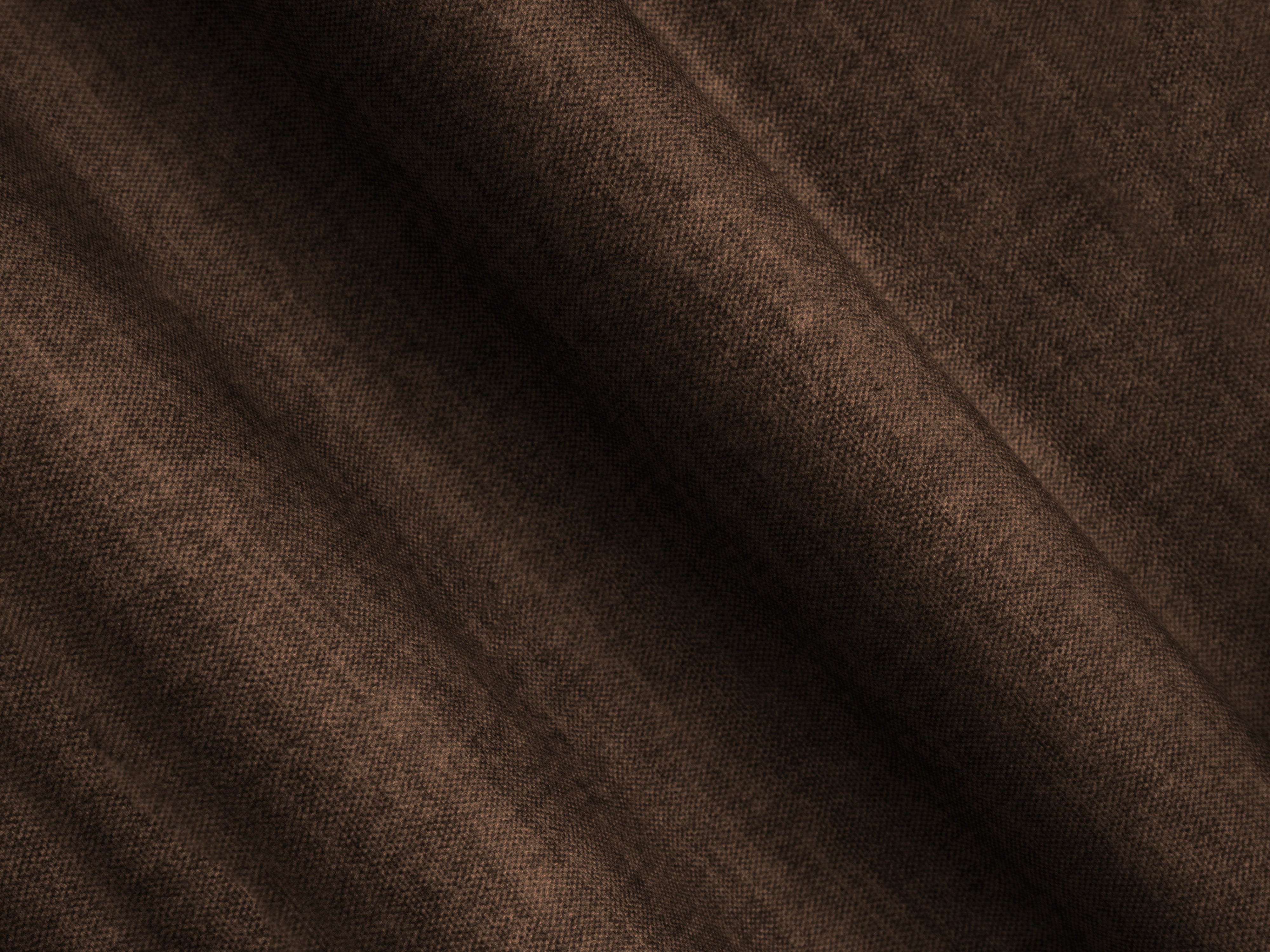 Left-facing U-shaped velvet corner sofa ROGER chocolate