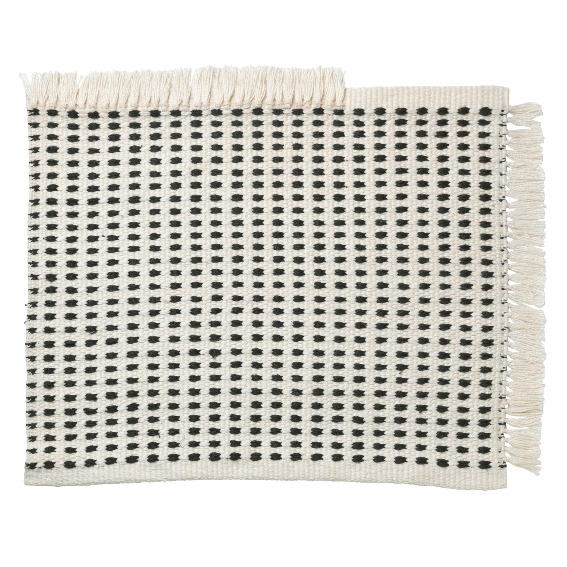 WAY rug in broken white with blue dots