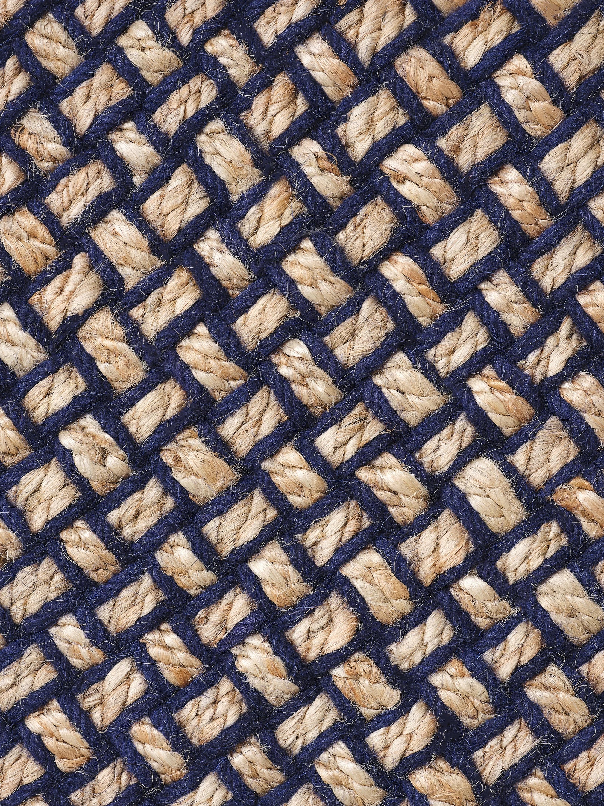 WEAVE dark blue rug with beige