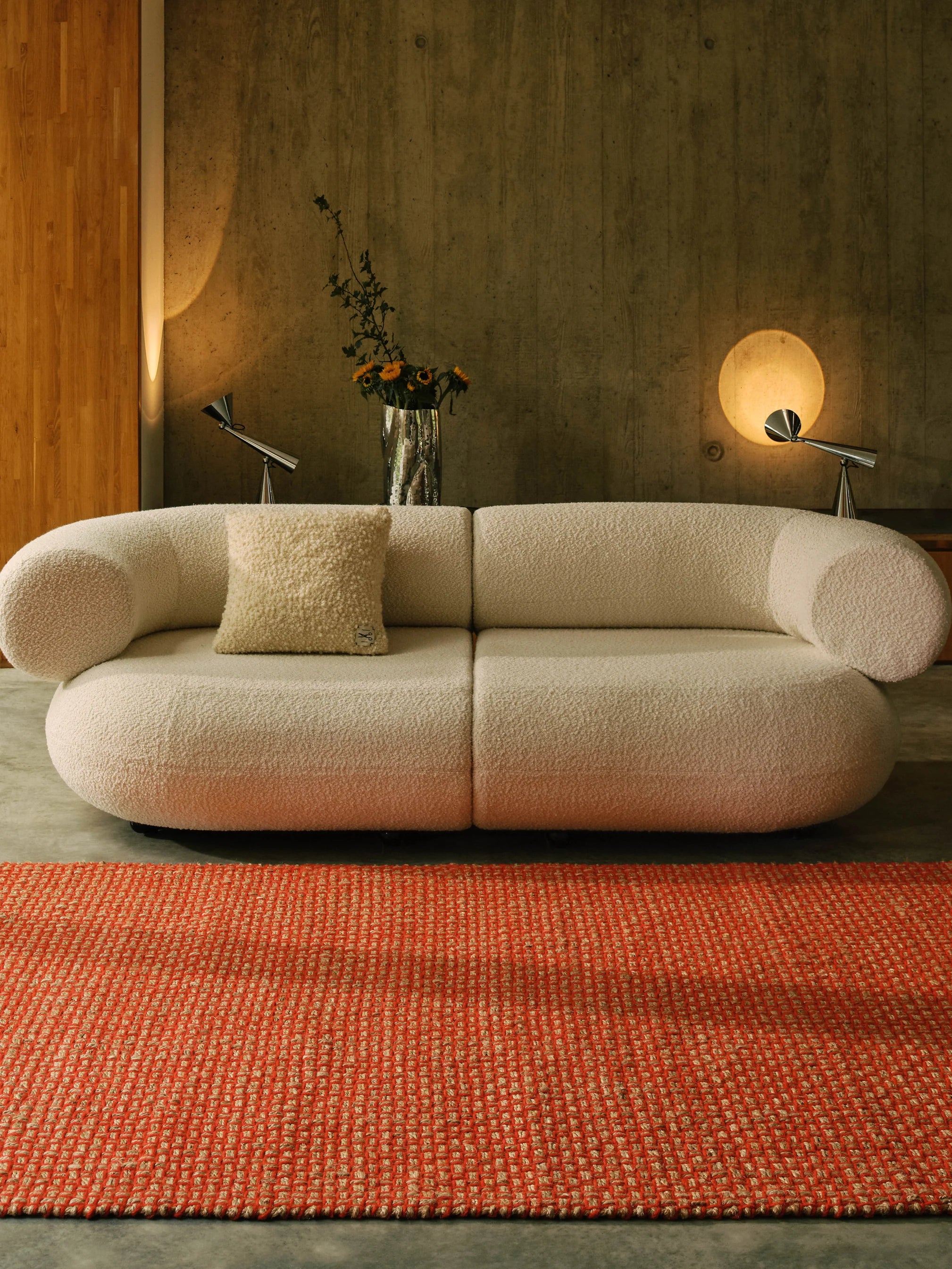 WEAVE rug red with beige