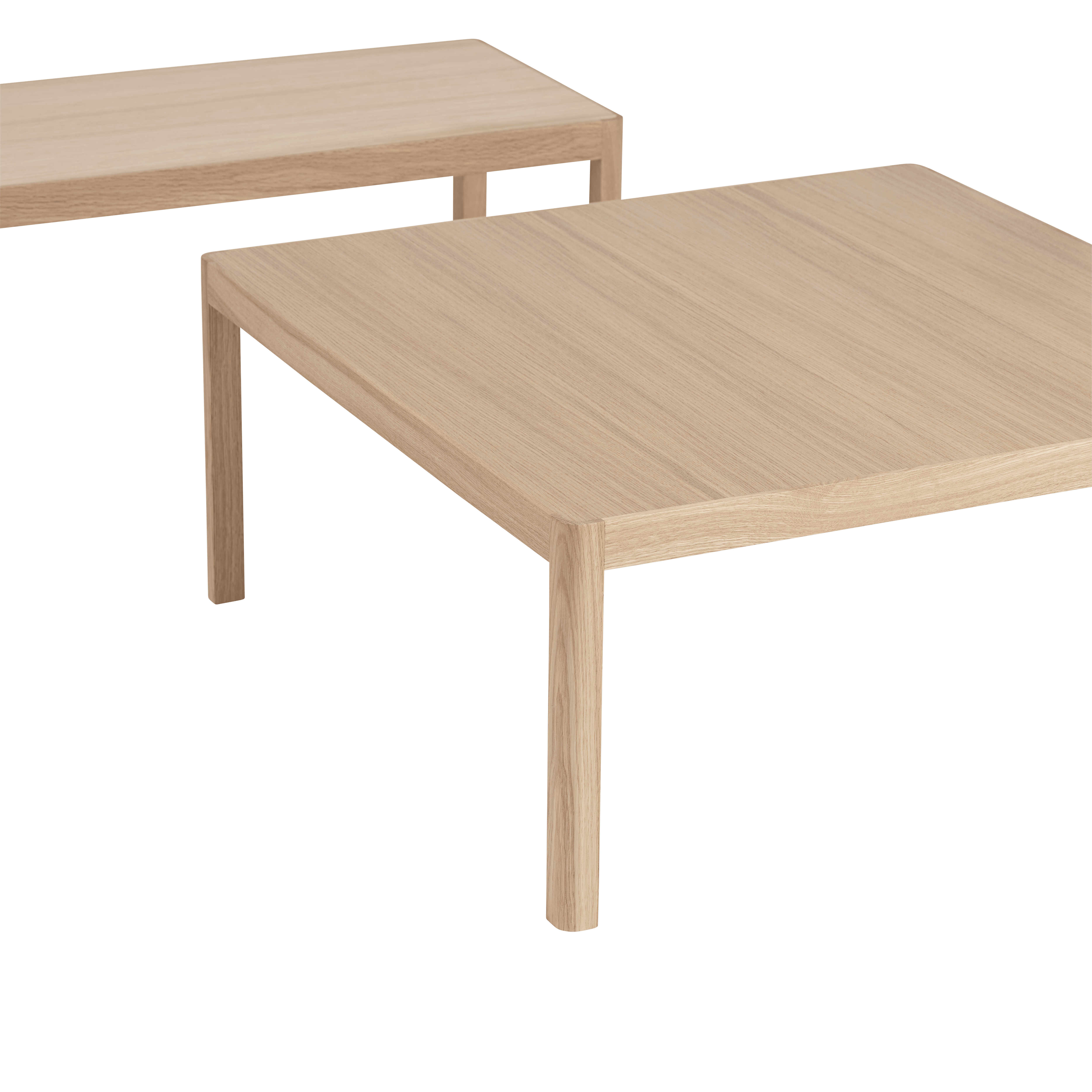 WORKSHOP oak veneer coffee table with oak base