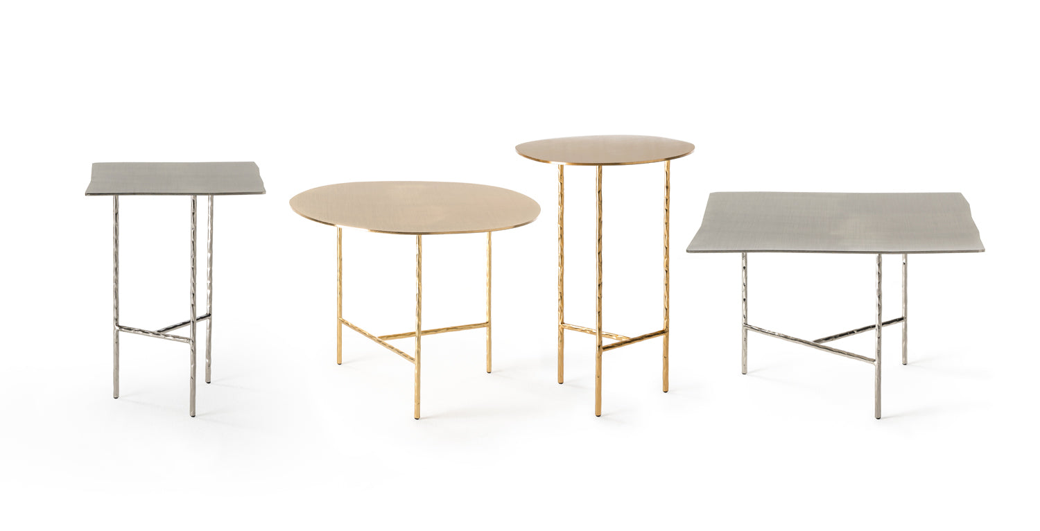 Kulatý kávový stolek XXX nikl