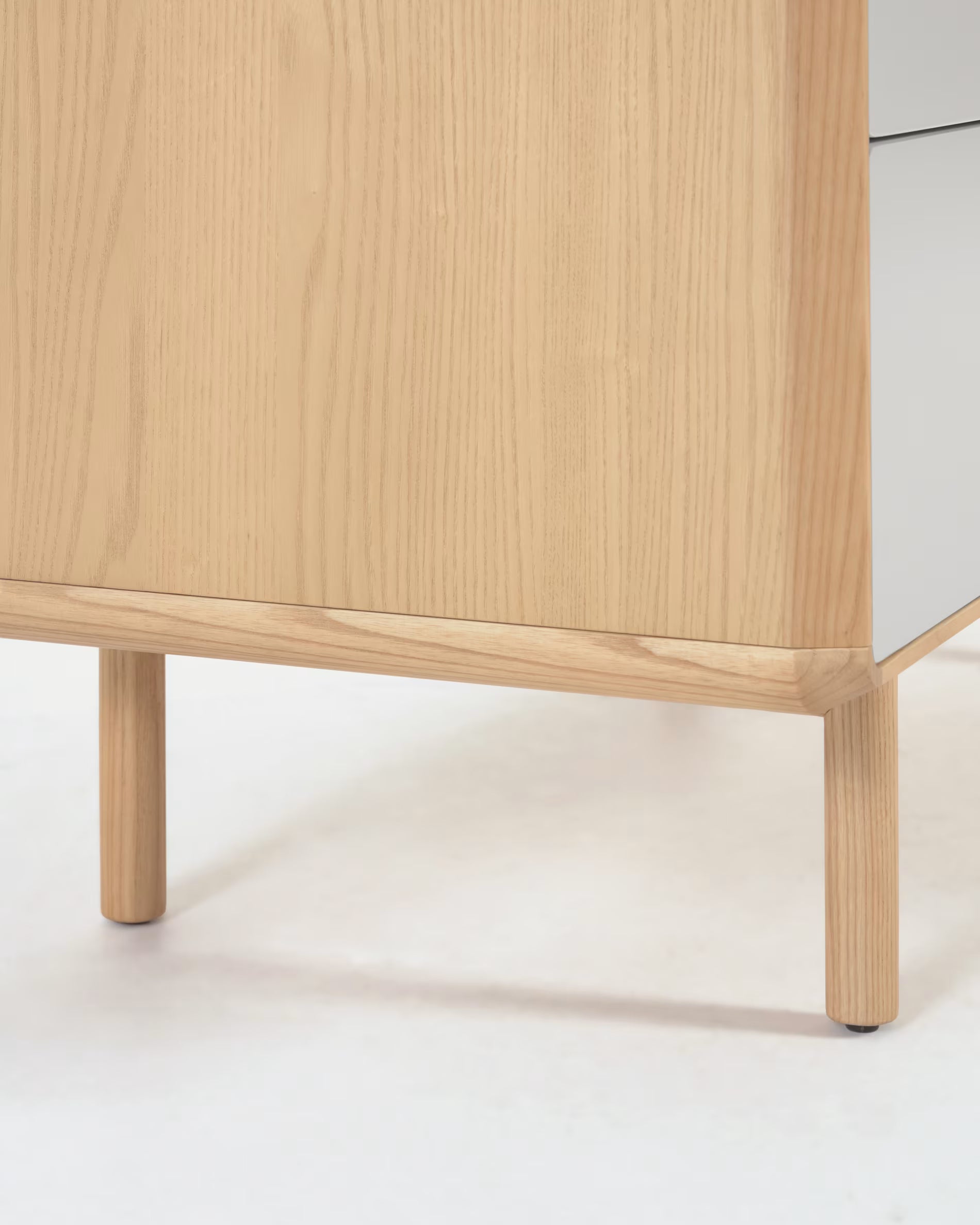 ANIELLE Light Gray Drawer Chest with Wood