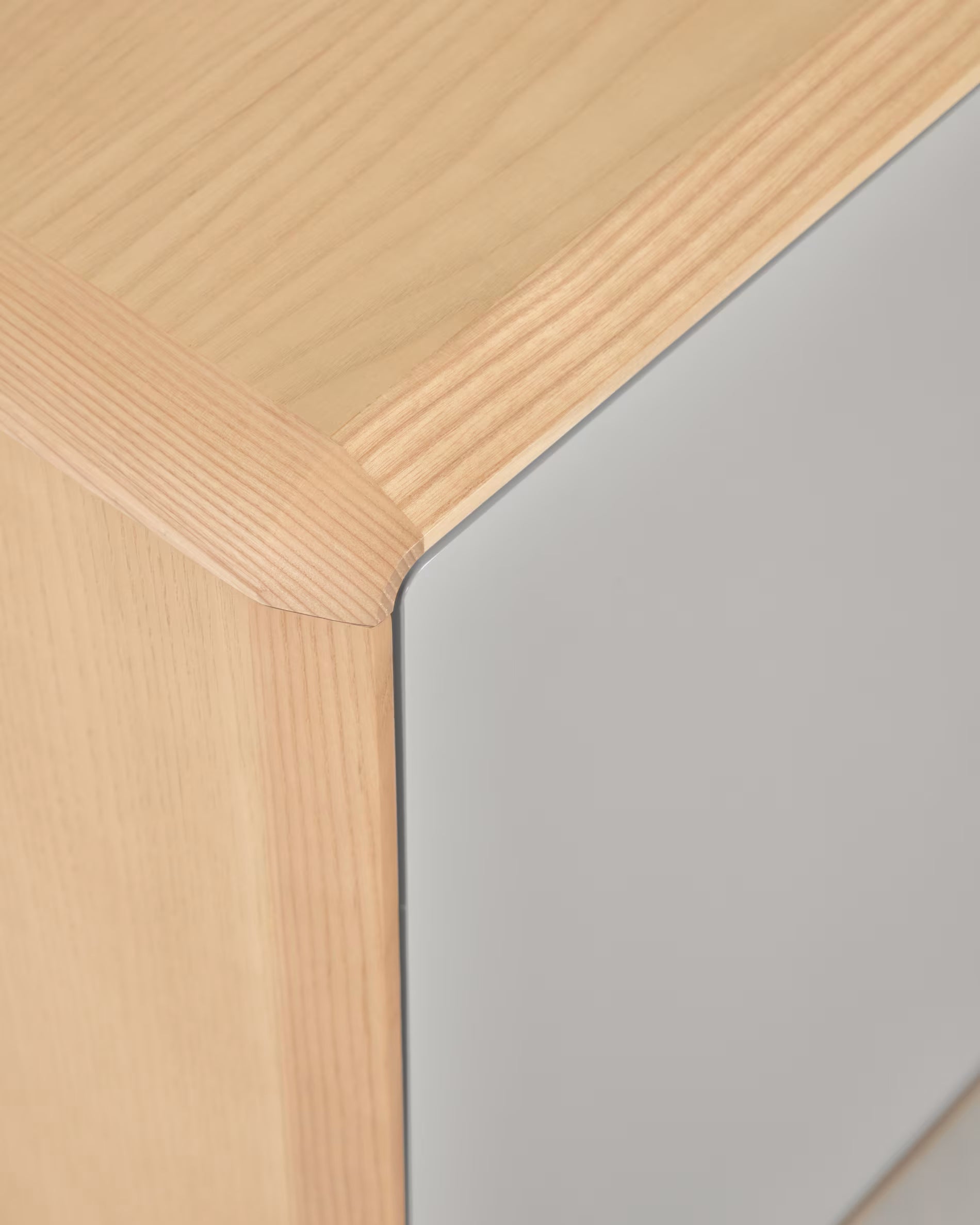 ANIELLE Light Gray Drawer Chest with Wood