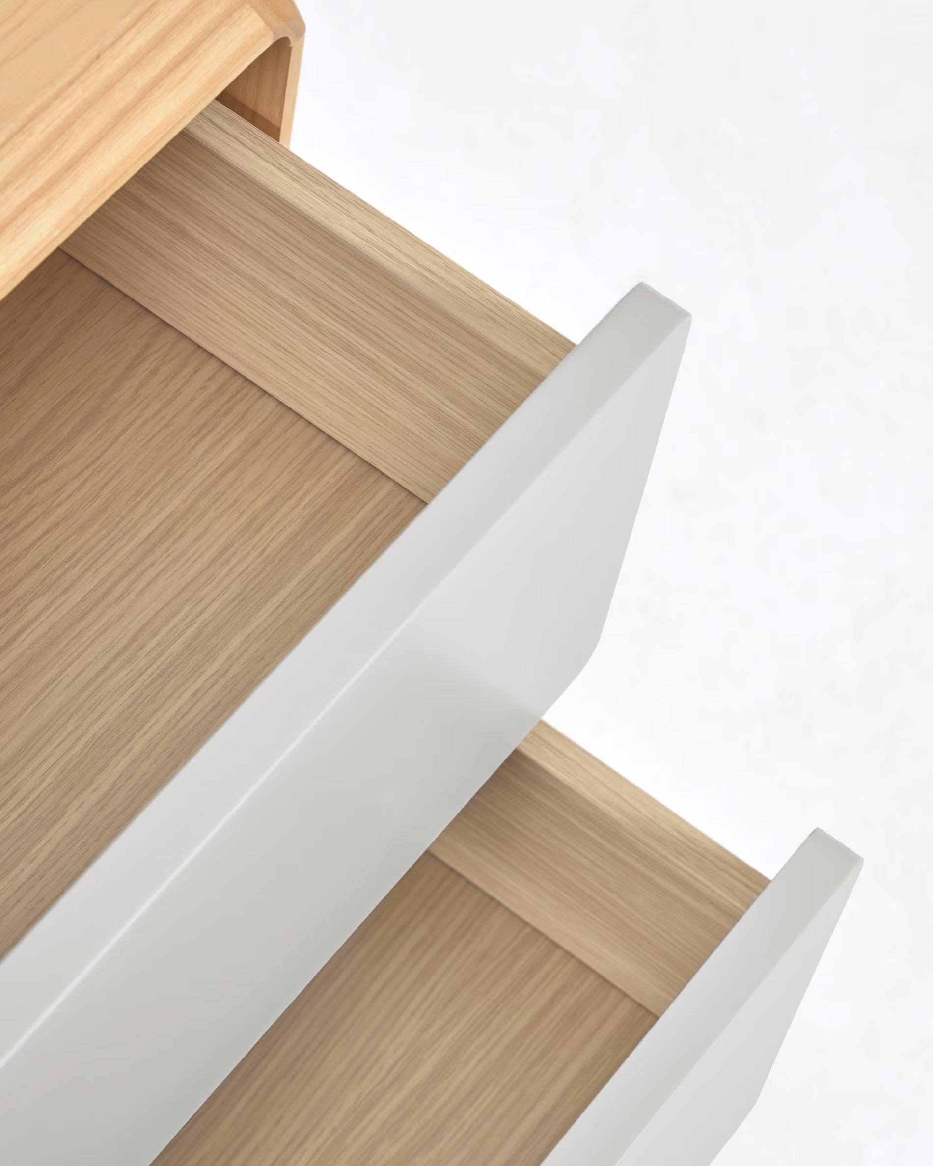 ANIELLE Nightstand Light Gray with Wood