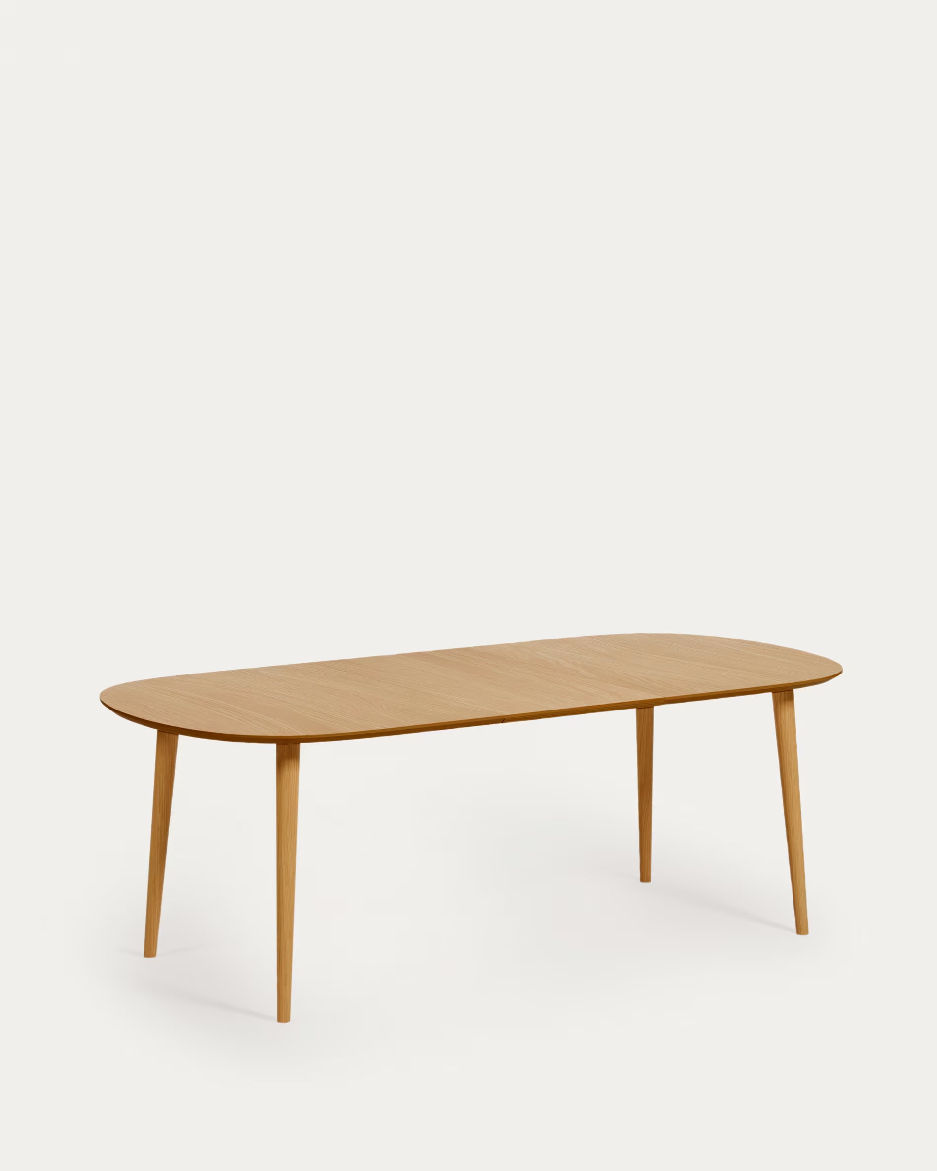 OVAL EXTENDABLE TABLE OQUI OAK VENEER