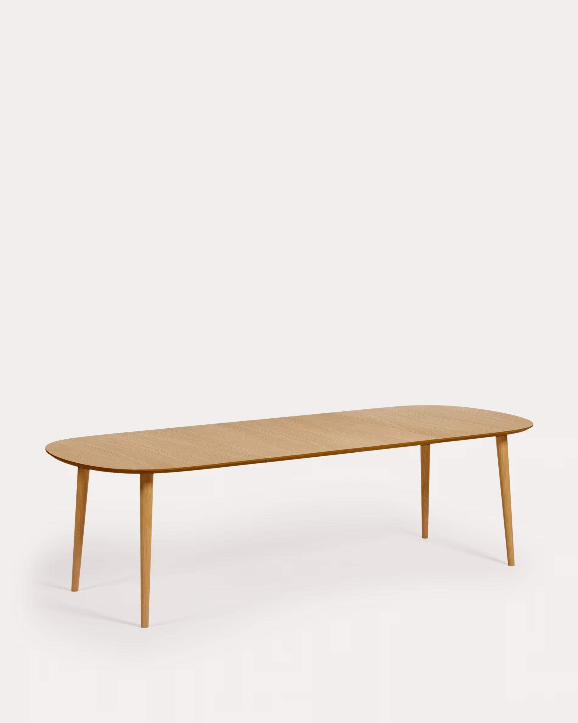 OVAL EXTENDABLE TABLE OQUI OAK VENEER