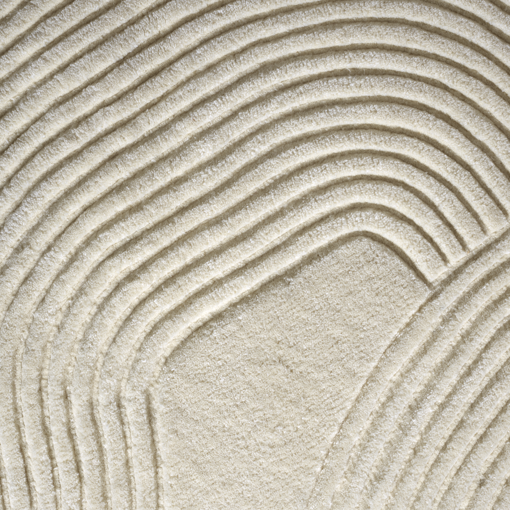 Cream ZEN SHAPED Oval Rug
