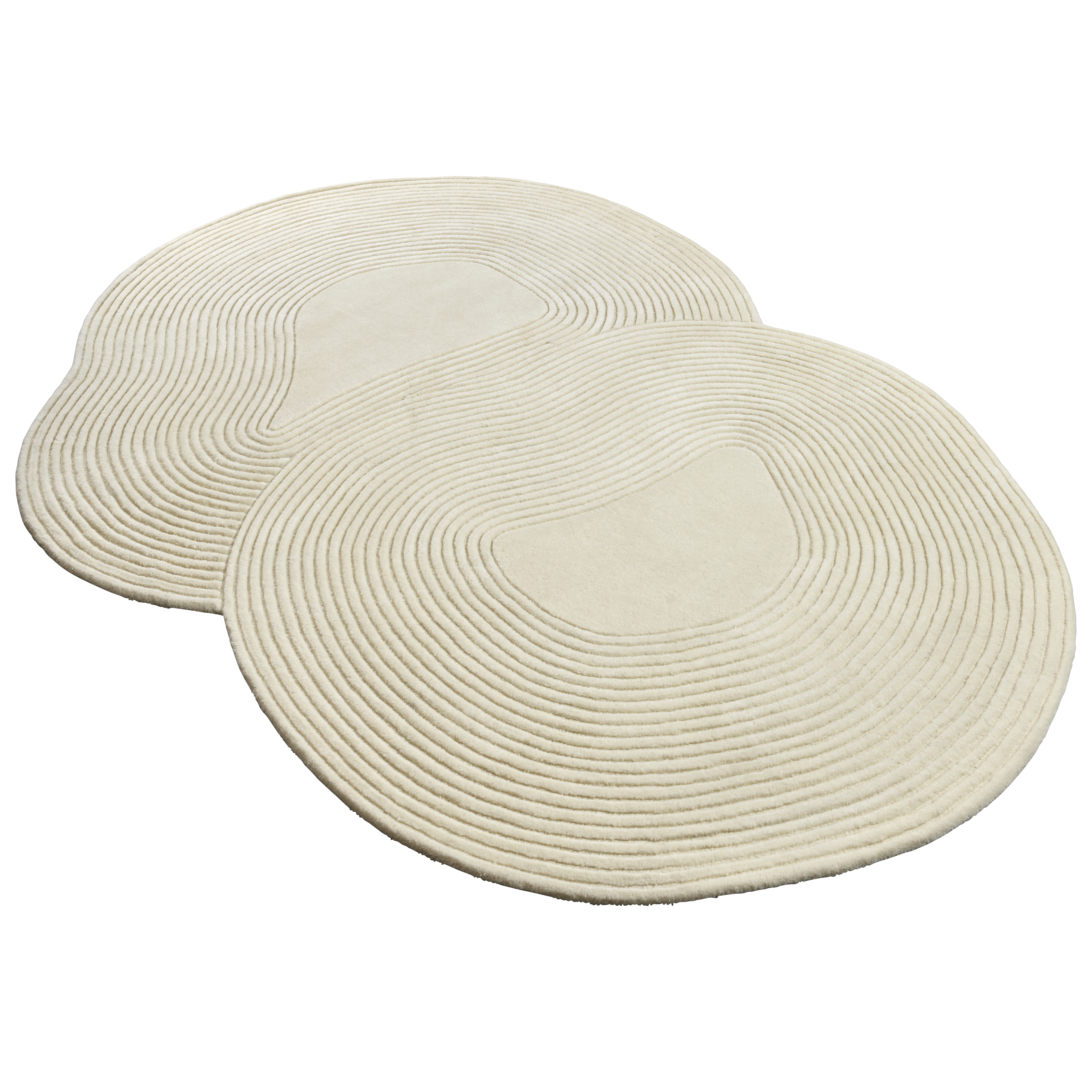 Cream ZEN SHAPED Oval Rug