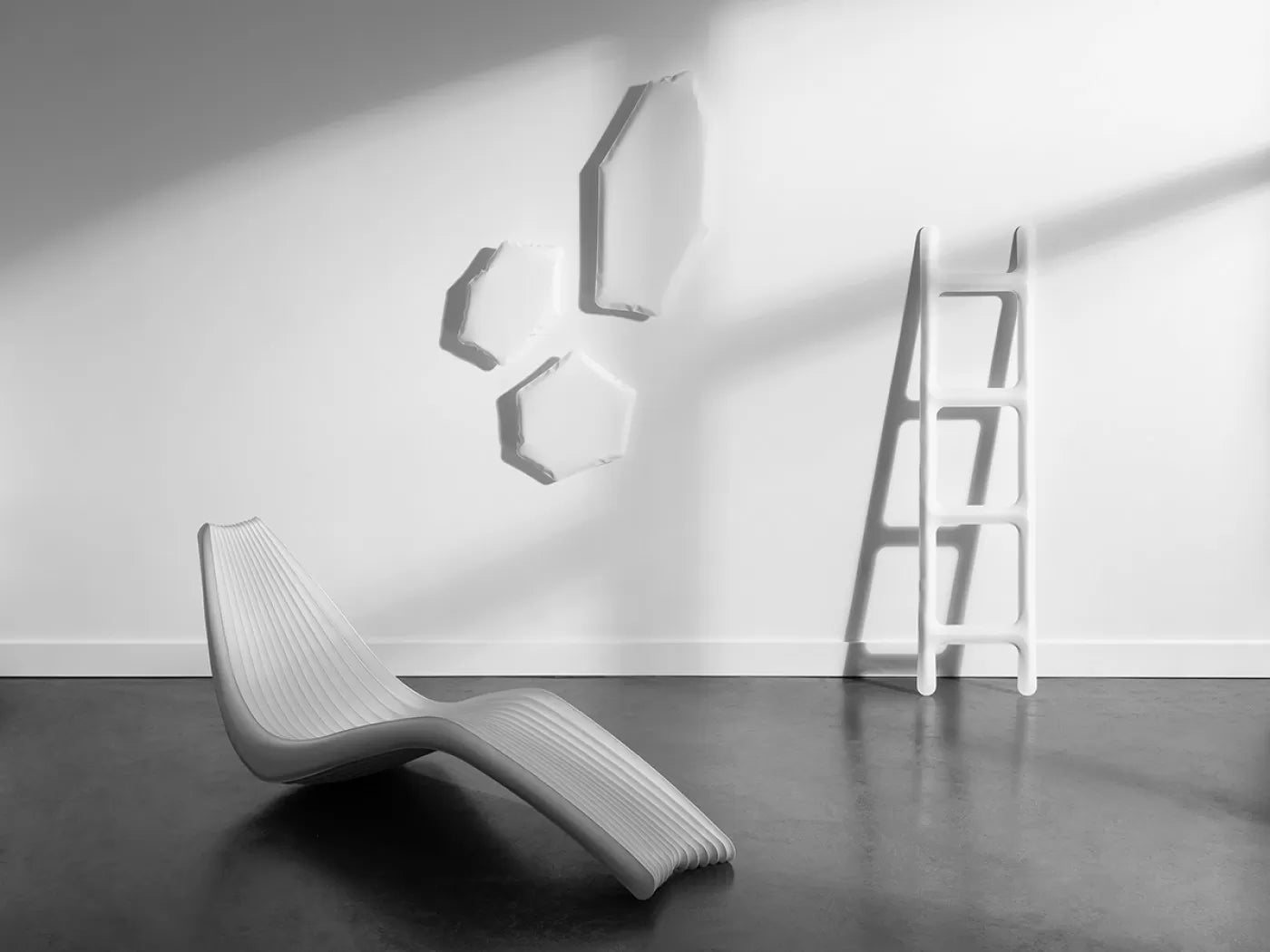 Chaise Longue STEEL IN ROTATION stainless steel