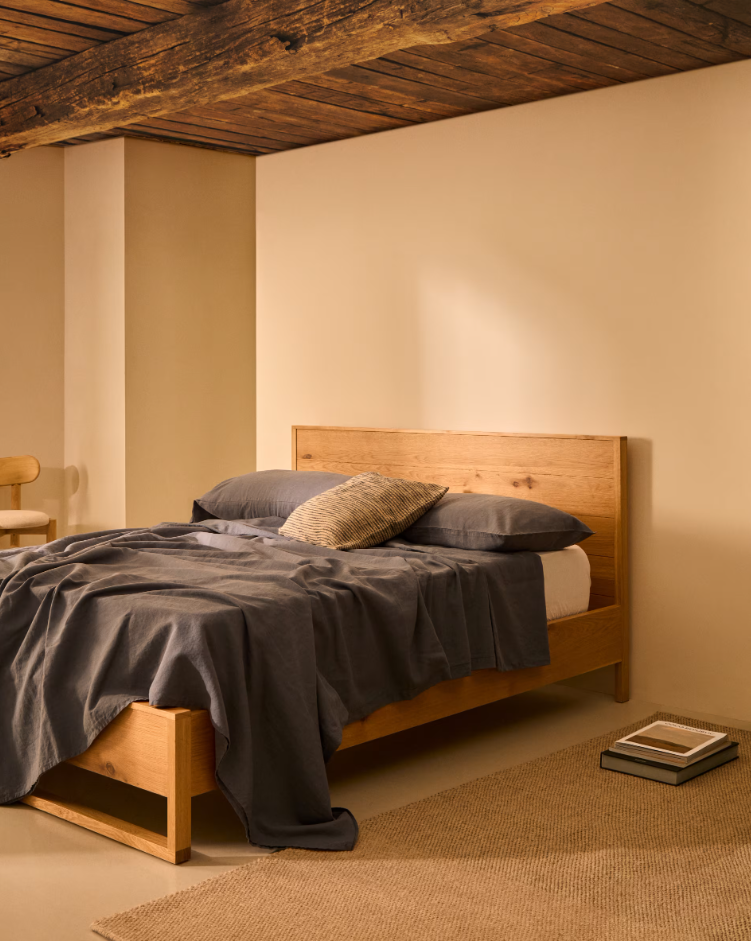 Jednolůžková postel ALGUEMA dubová dýha