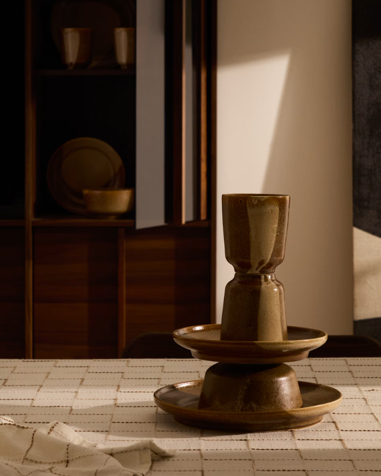 NAGOLI Dessert Plate Brown Ceramic