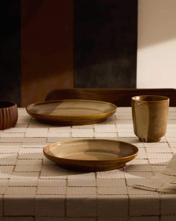 NAGOLI Dessert Plate Brown Ceramic