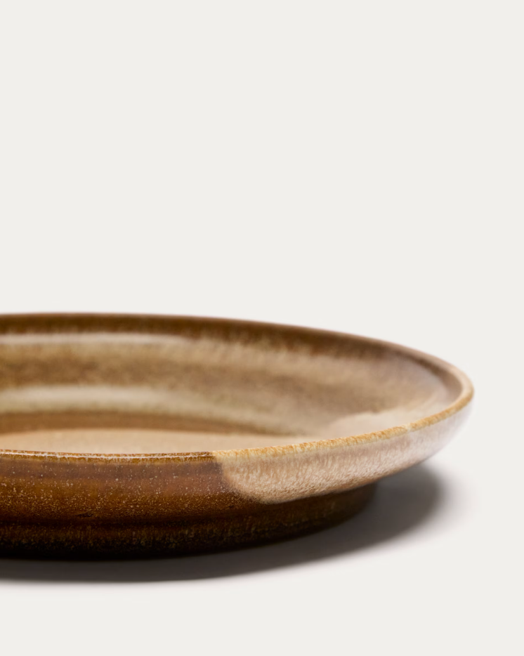 NAGOLI Dessert Plate Brown Ceramic
