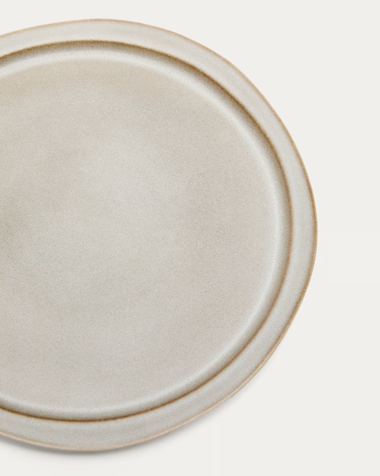 COVAL Plate Beige Ceramic