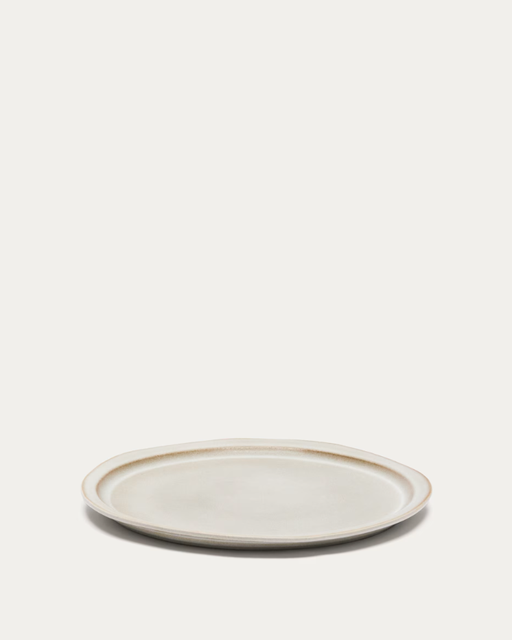 COVAL Plate Beige Ceramic