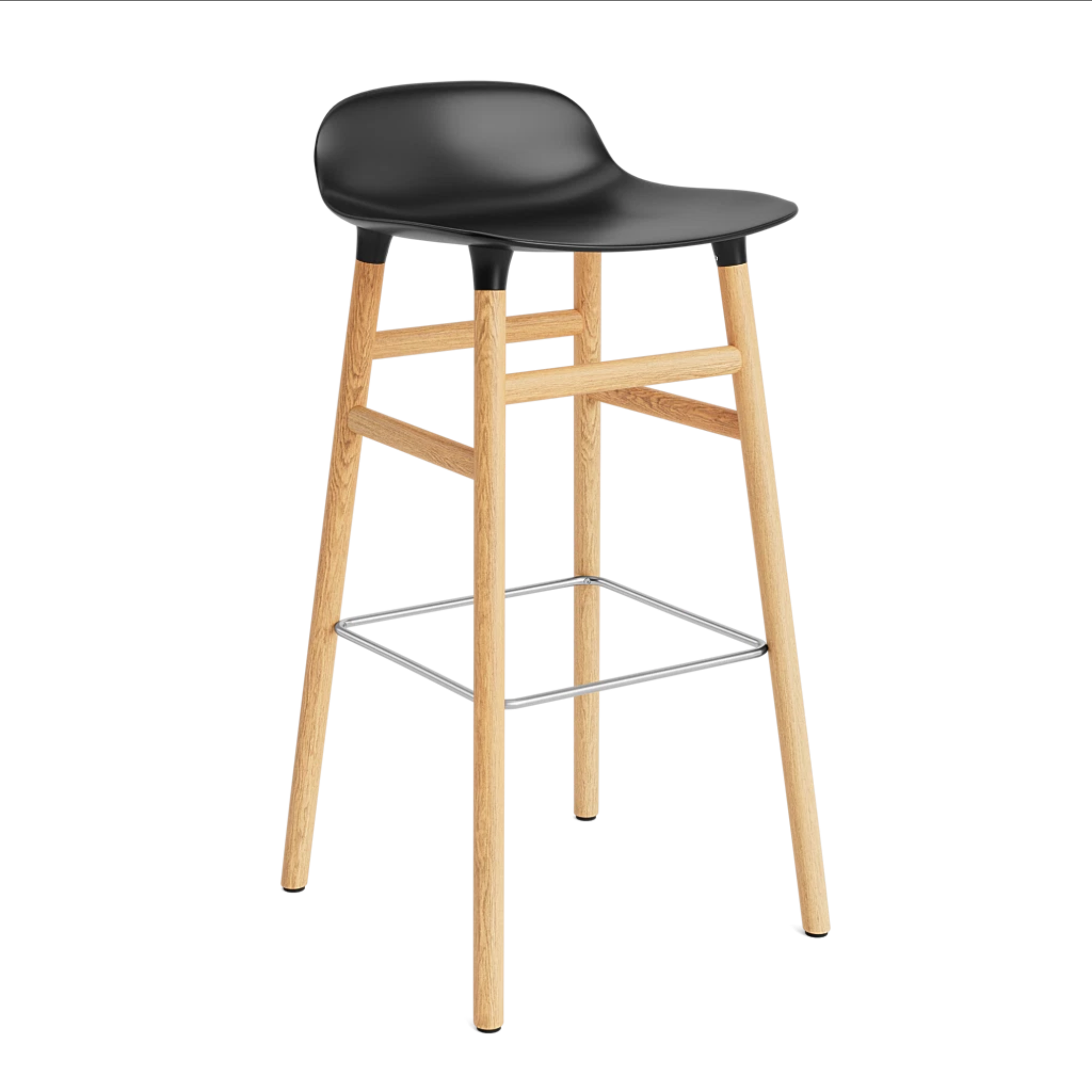 Hoker FORM černý s dubovým podstavcem