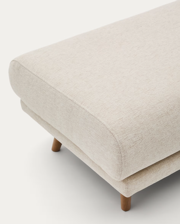 Pouf in the Sielilian fabric karin cream